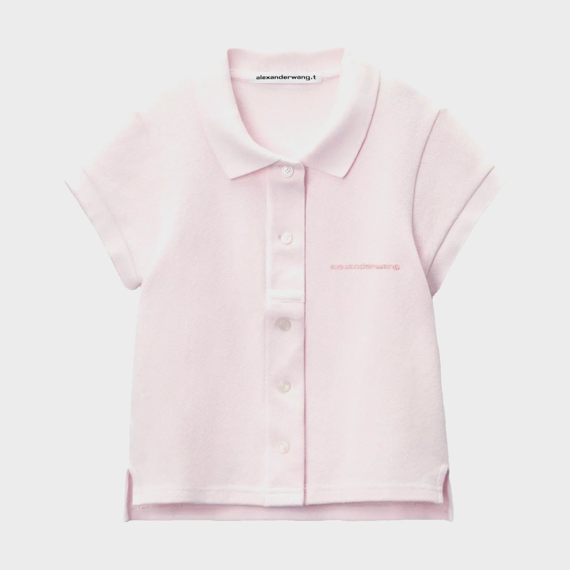 T by Alexander Wang Deconstructed Polo Cardigan - Pink