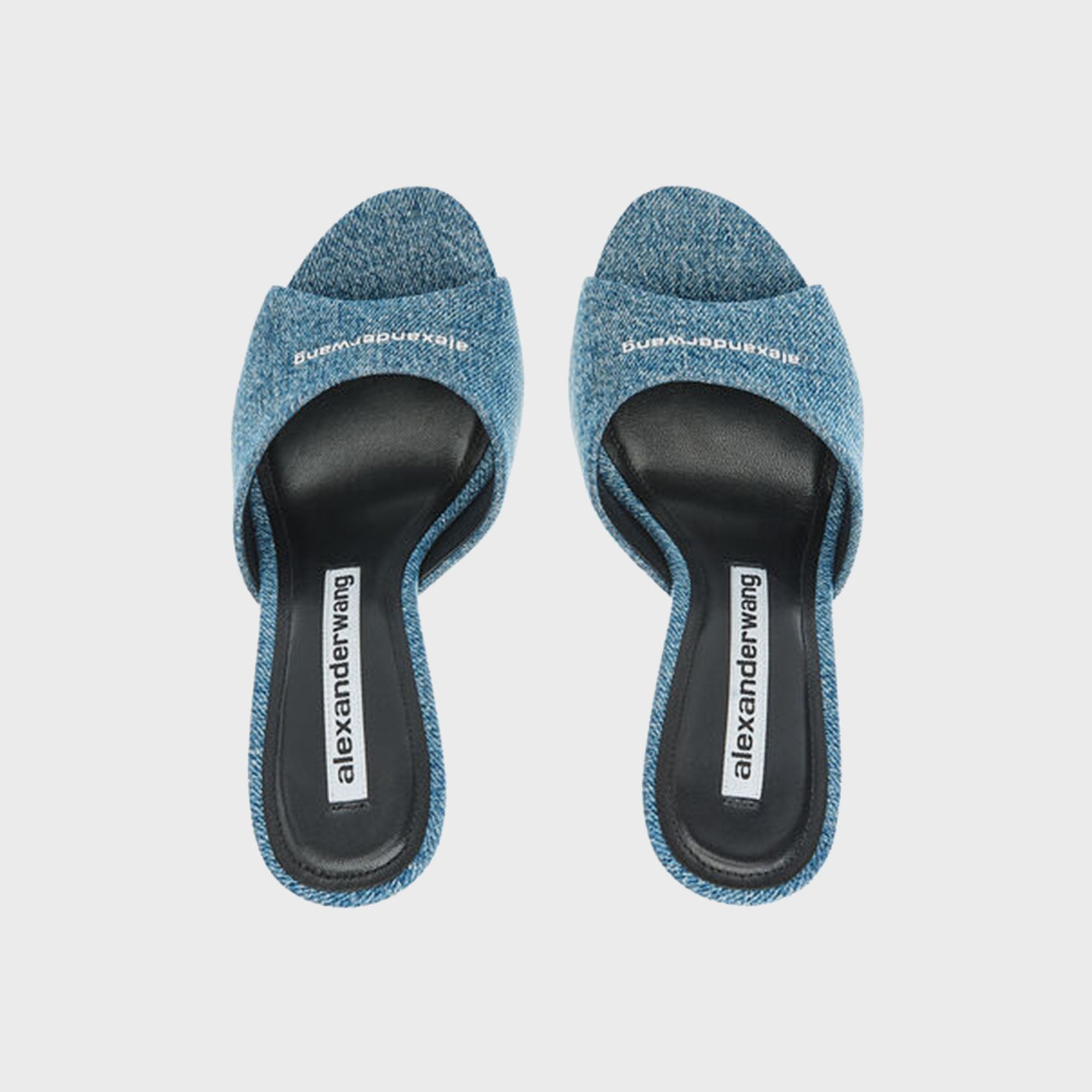 alexander wangベロアミュール Alexander Wang Cher Mule - Vintage Medium Indigo – Kith