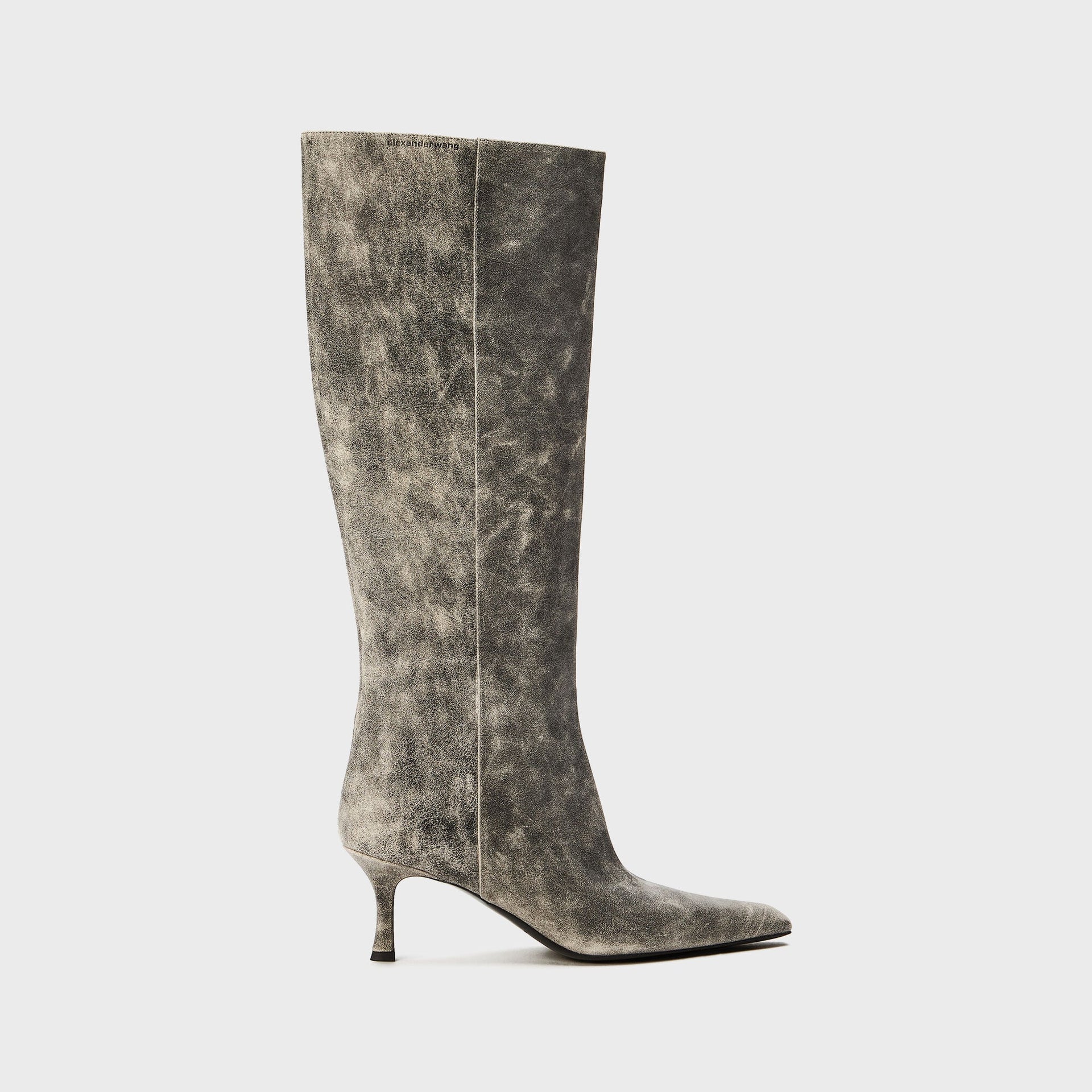 Alexander Wang Vera 65mm Tube Boot - Black Crackle Grey