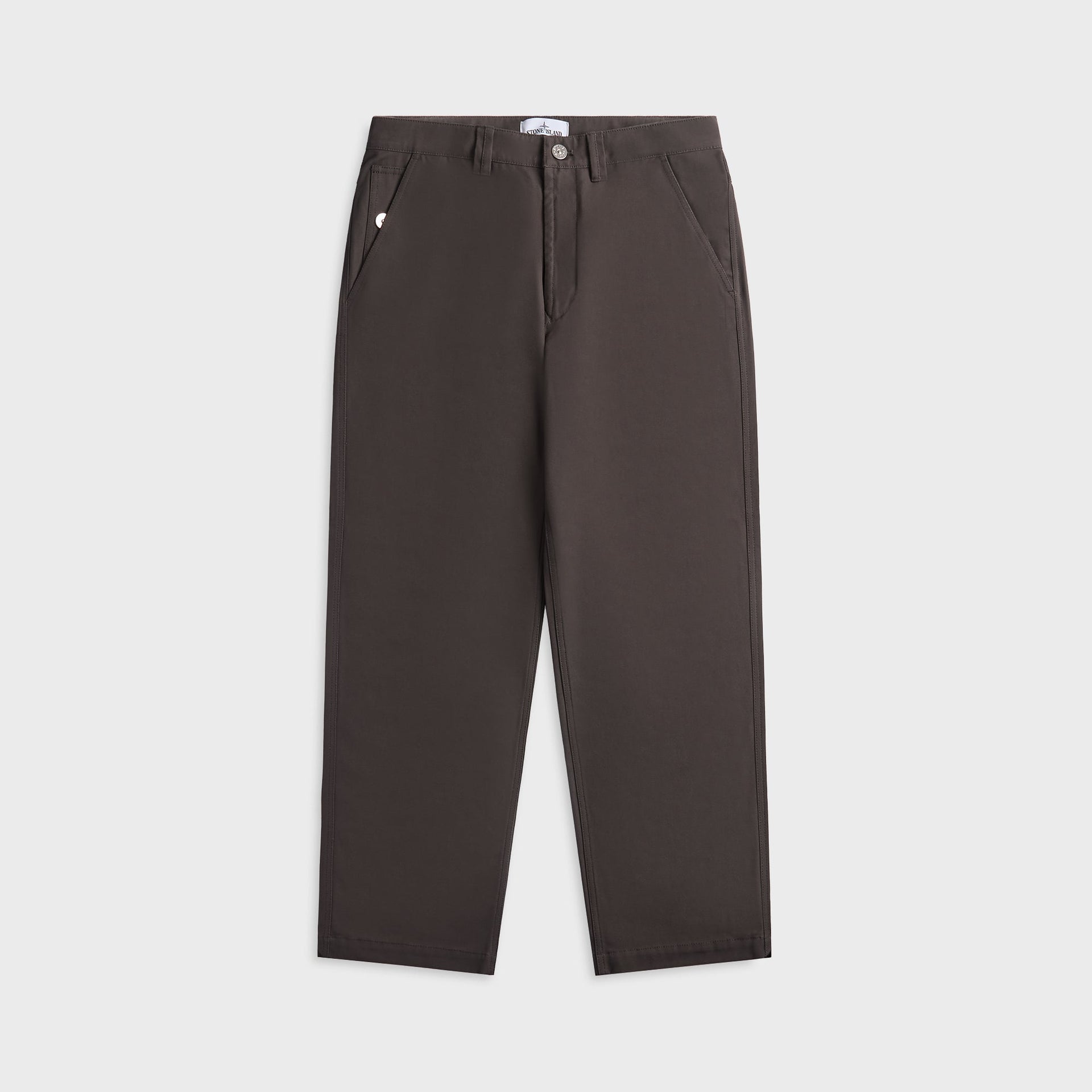 Stone Island Cotton Canvas Chino Trousers - Charcoal Grey
