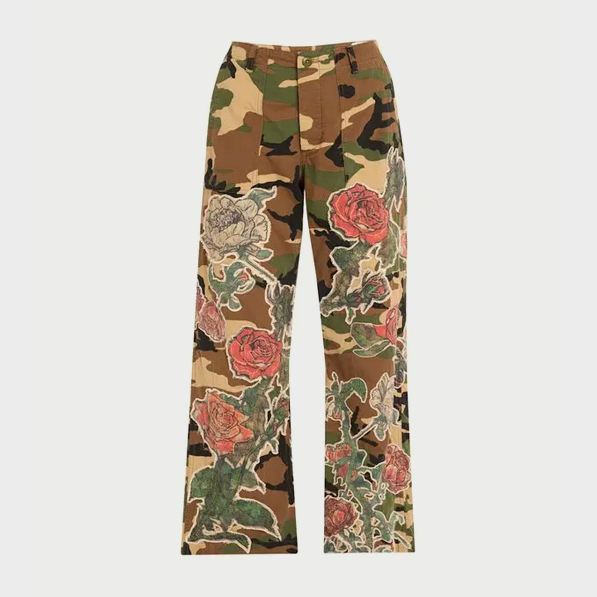 R13 Utility Pant - Rose Applique Camo