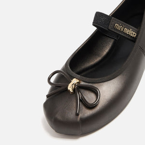 Melissa Mini Sophie Ballet Flat - Metallic Black