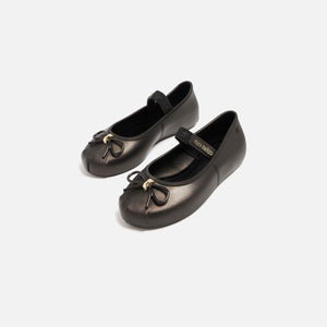 Melissa Mini Sophie Ballet Flat - Metallic Black