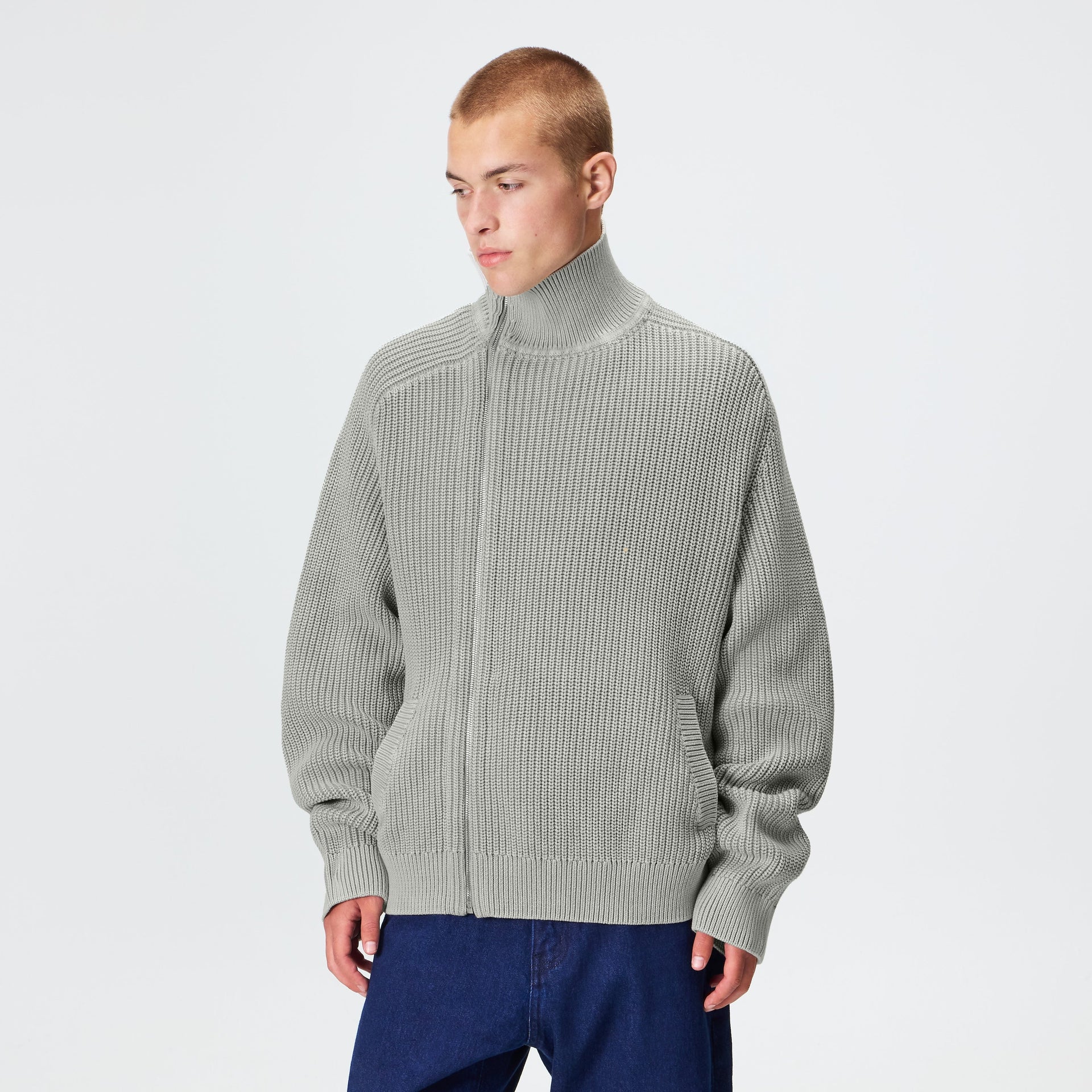 Kith Marlon Full Zip Sweater - Mist