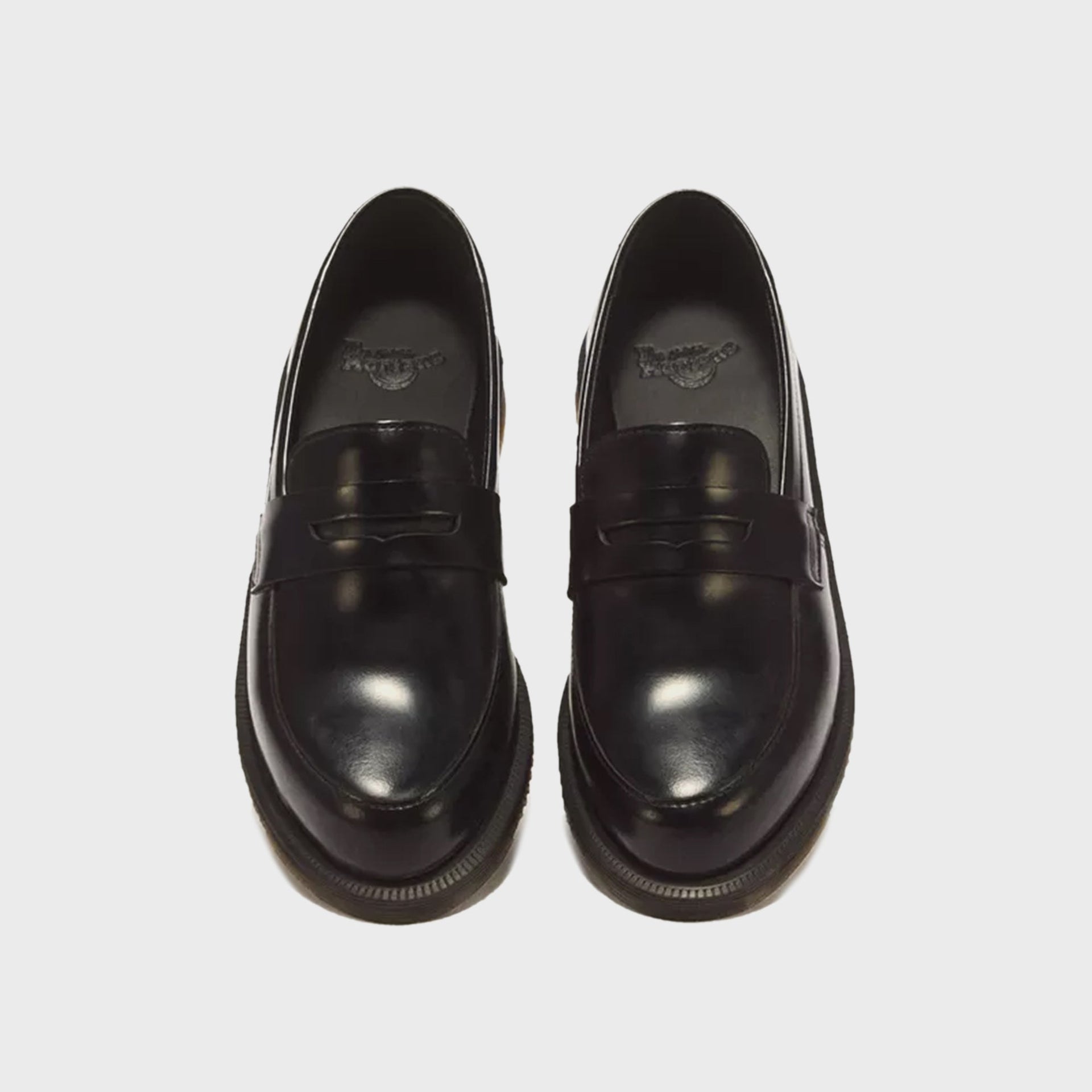 Dr. Martens WMNS Temara Polished Smooth Leather Loafers - Black