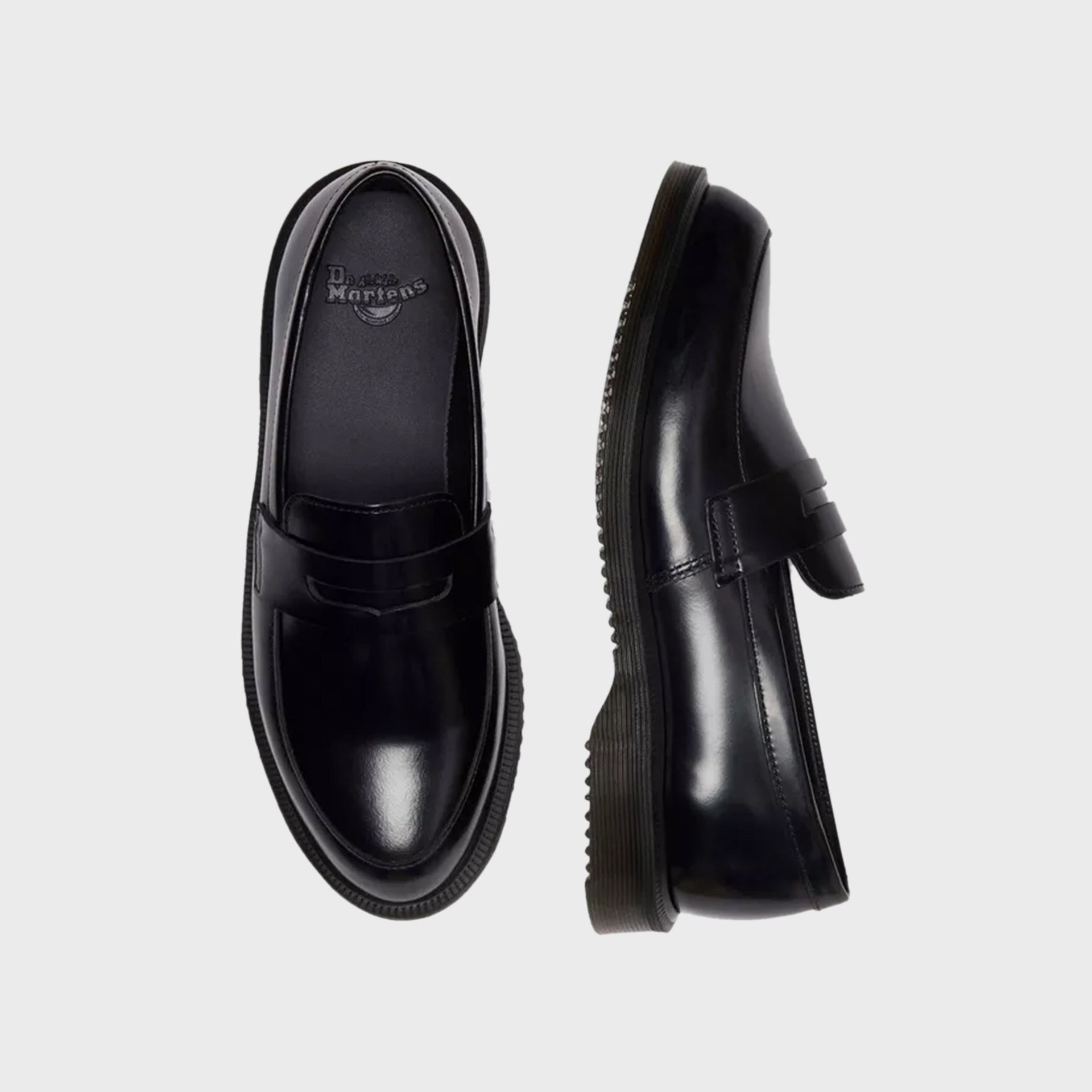 Dr. Martens WMNS Temara Polished Smooth Leather Loafers - Black