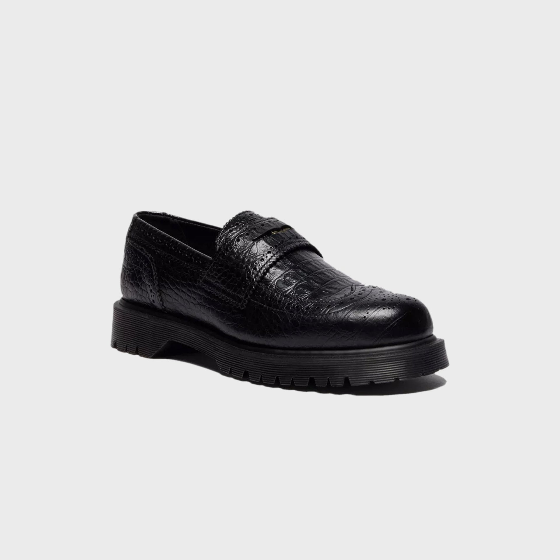 Dr. Martens Penton Brogue Emboss Leather Loafers - Black