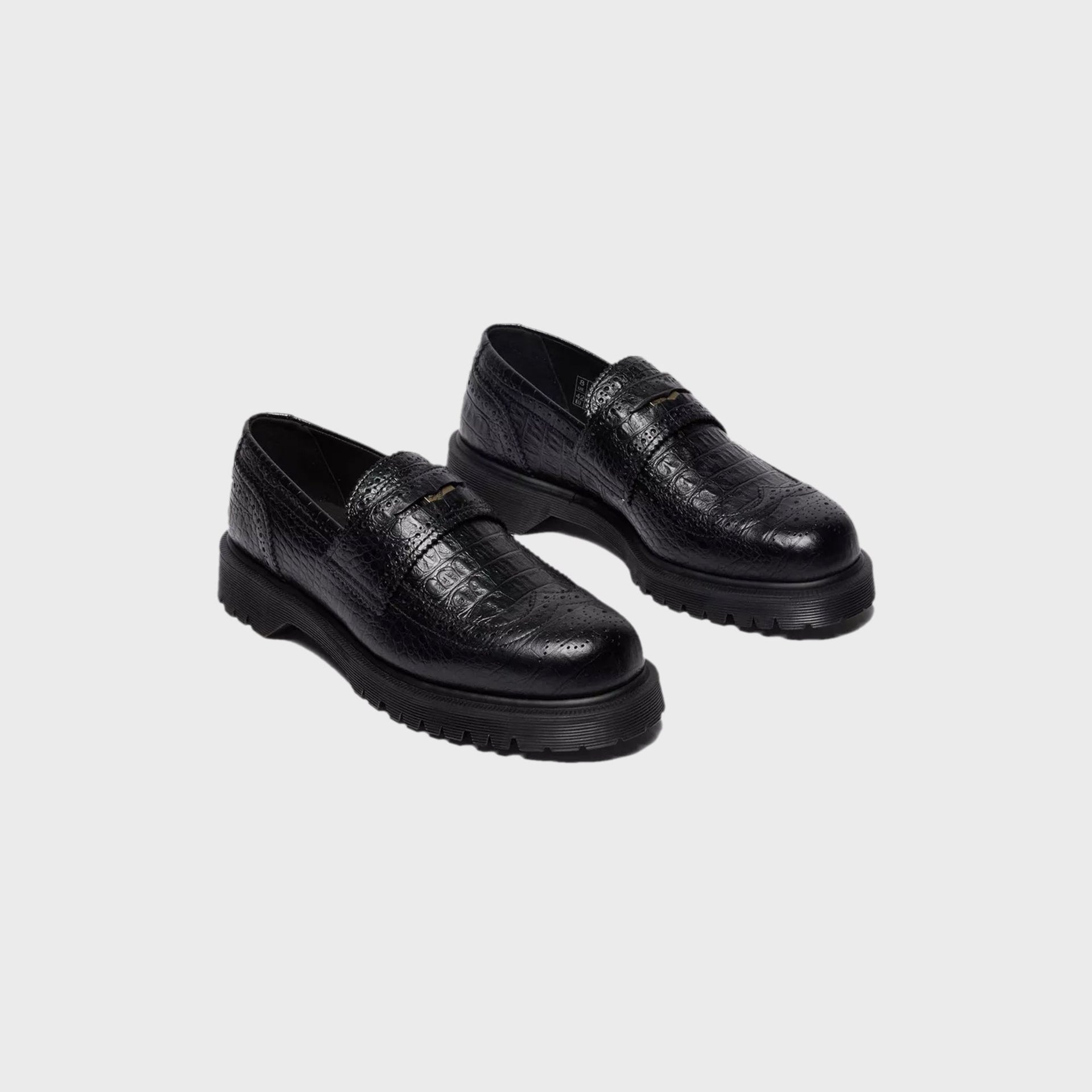 Dr. Martens Penton Brogue Emboss Leather Loafers - Black