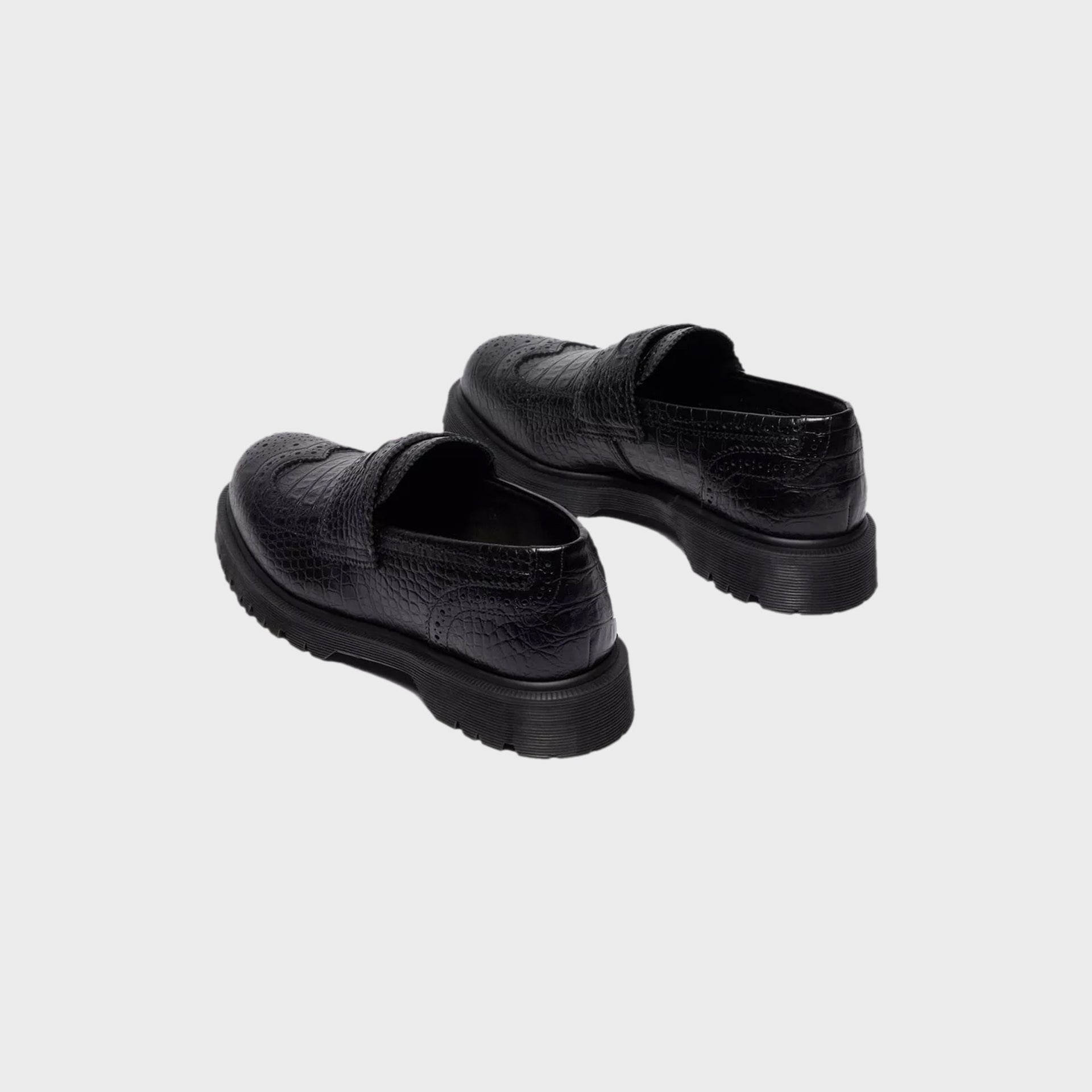 Dr. Martens Penton Brogue Emboss Leather Loafers - Black