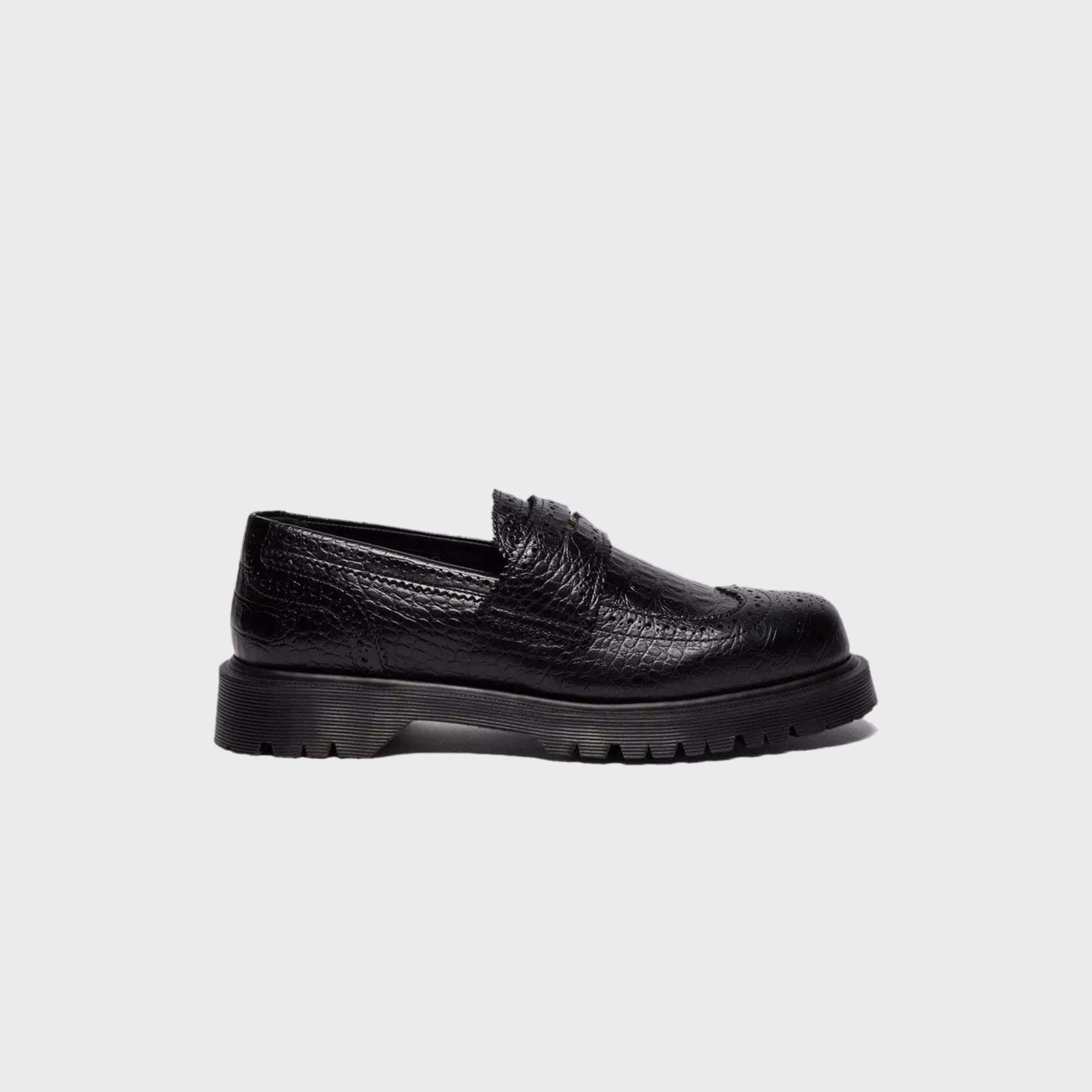 Dr. Martens Penton Brogue Emboss Leather Loafers - Black