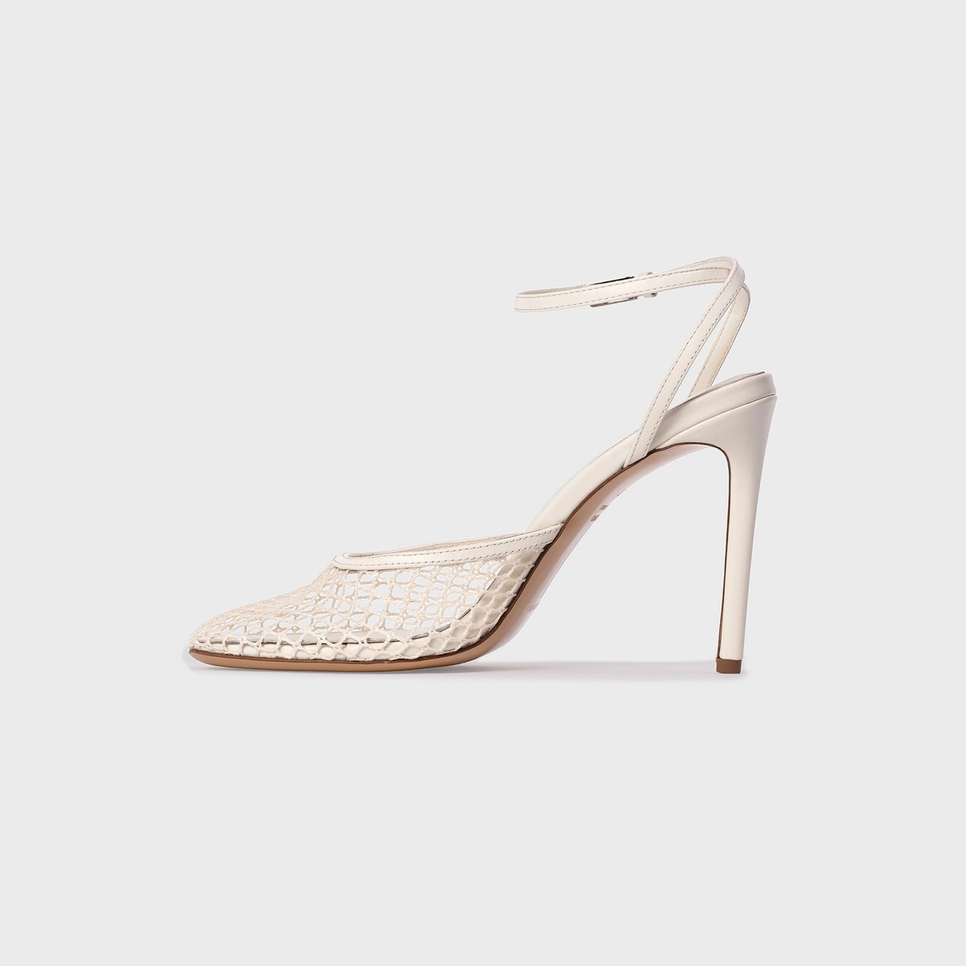 Black Suede Studio Millie 100 - Coconut Woven Mesh