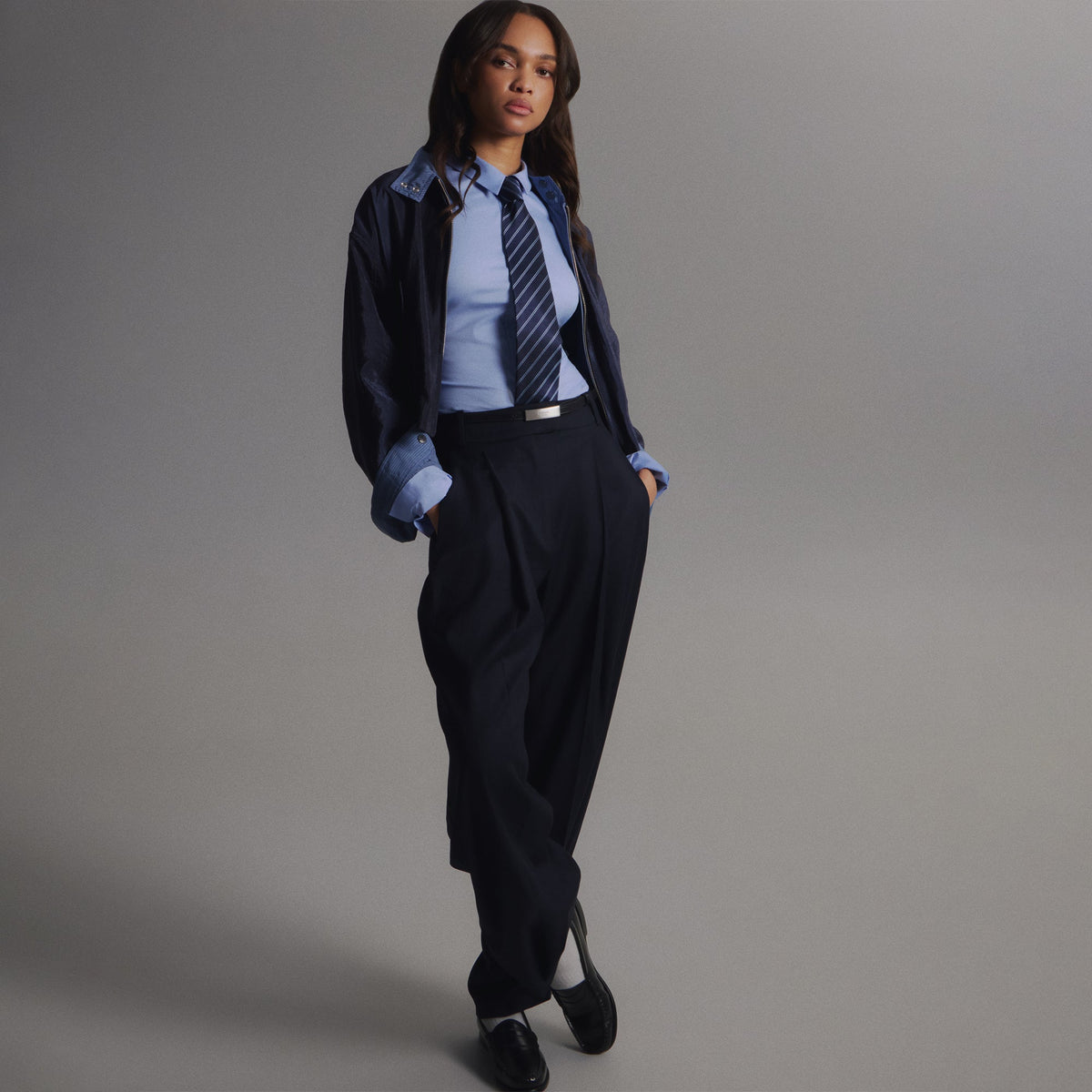 Kith Women Kinsley Pleated Trouser - Nocturnal