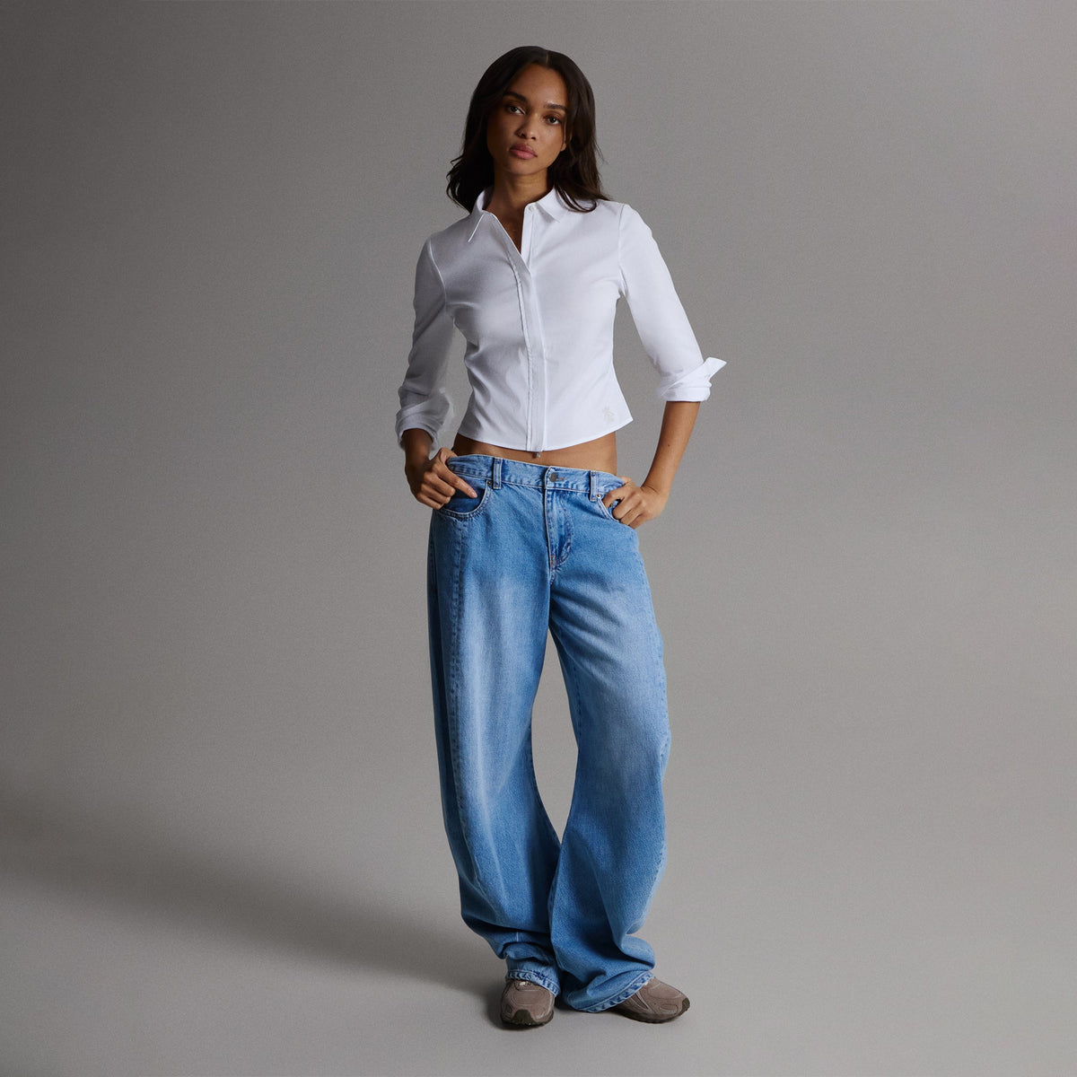 Kith Women Camilla Plunge Shirt - White