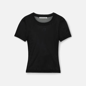 T by Alexander Wang with Stacked Wang Hotfix Tee - Black