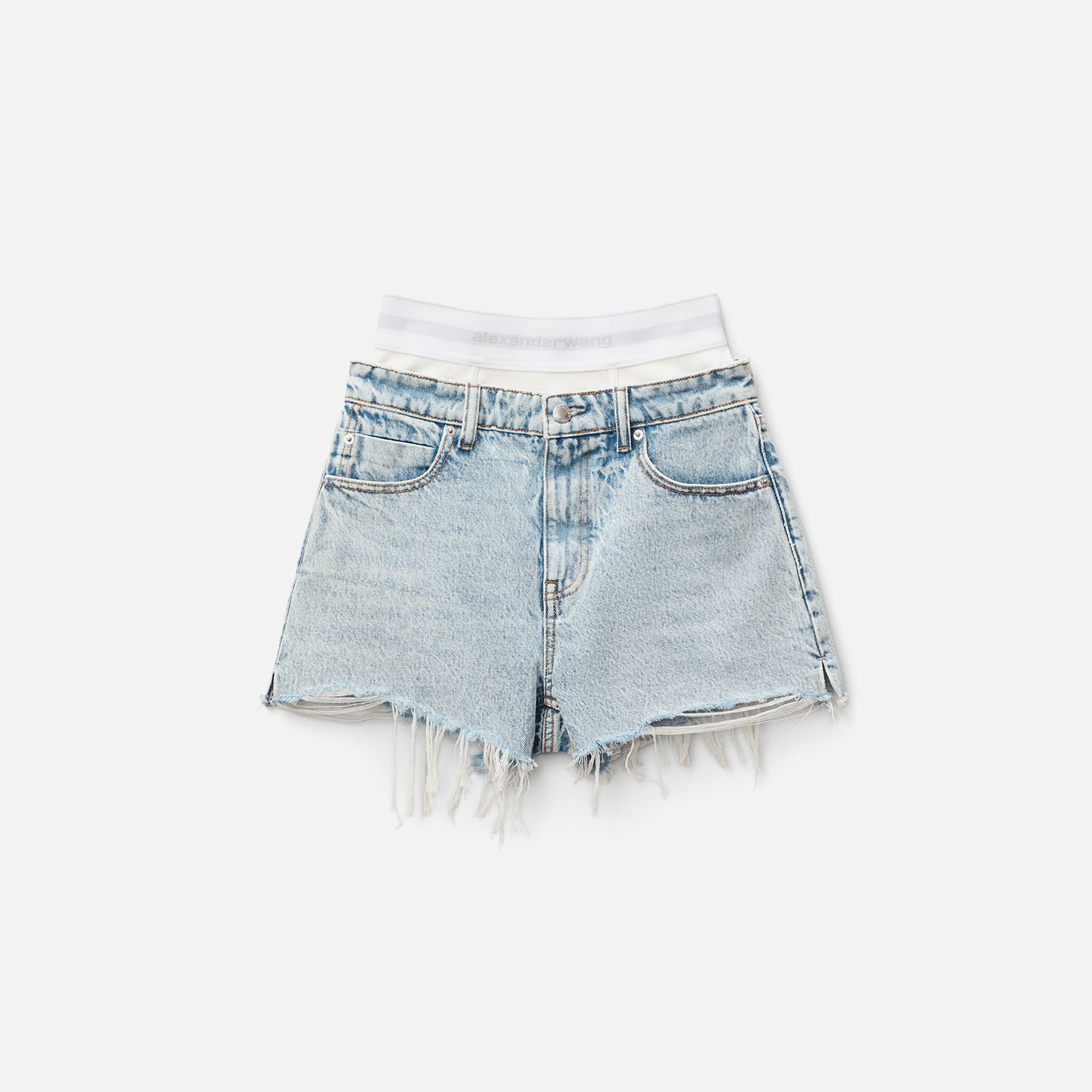 T by Alexander Wang Low Rise Short with Logo Elastic Underwear - Pebble Bleach