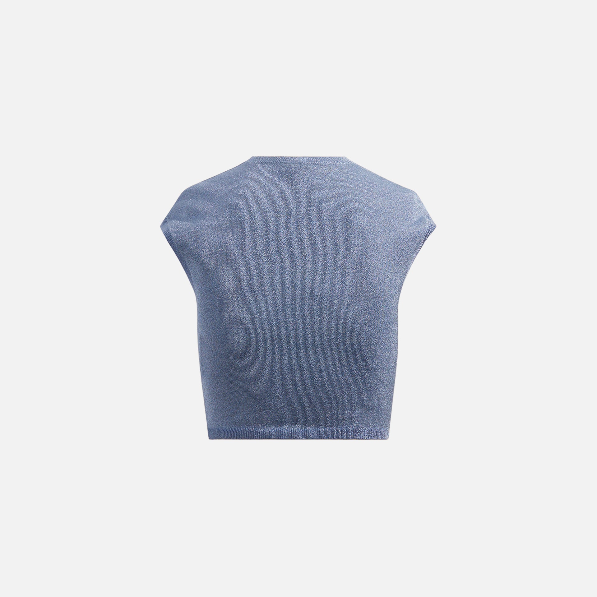 T by Alexander Wang Cap Sleeve Tee with Embossed Logo - Ariel Blue