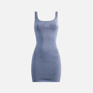 T by Alexander Wang Cami Tank Dress with Embossed Logo - Ariel Blue