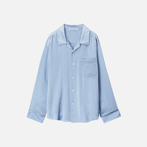 T by Alexander Wang Pajama Long Sleeve Shirt - Blue Bells