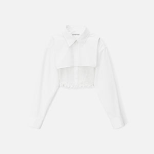 T by Alexander Wang Smocked Cami Overshirt Tinset - White