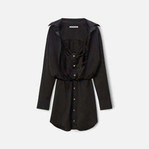 T by Alexander Wang Button Down Dress with Integrated Dress - Black