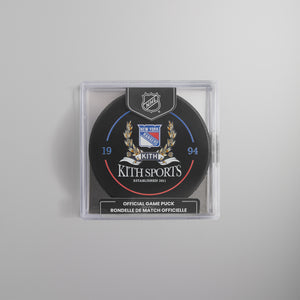 Kith & the New York Rangers for Inglasco Official Game Hockey Puck