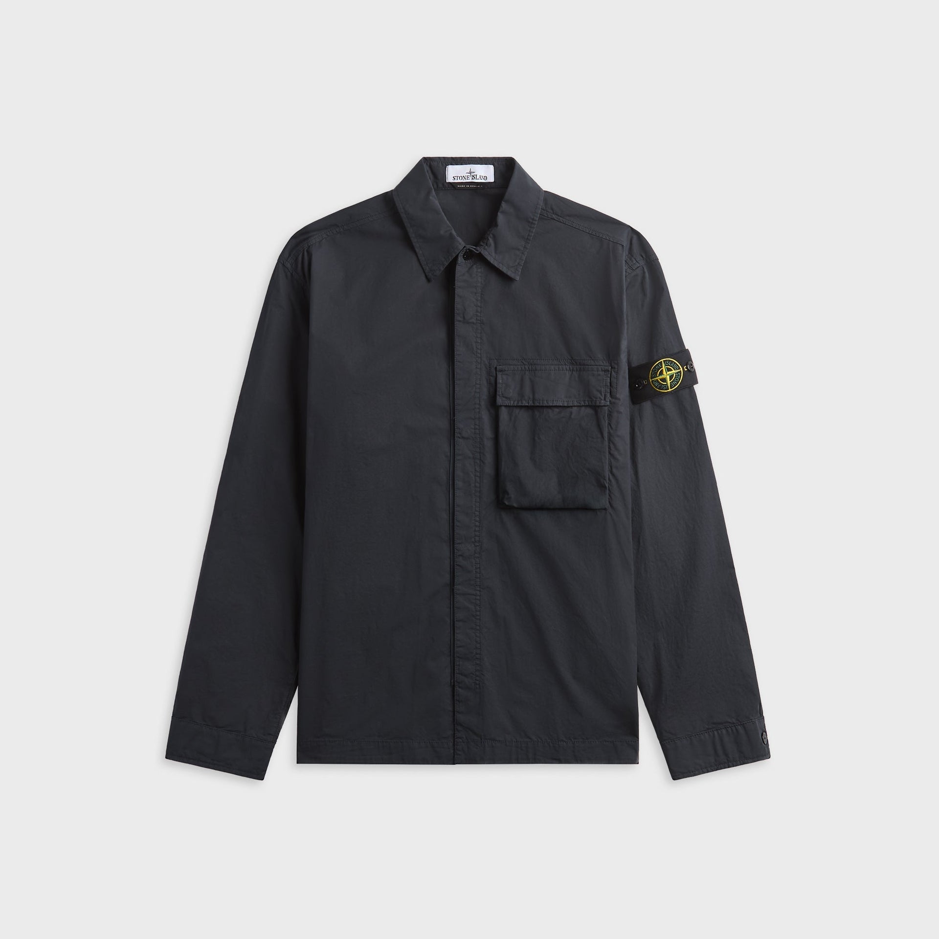 Stone Island Stretch Cotton Overshirt - Navy Blue