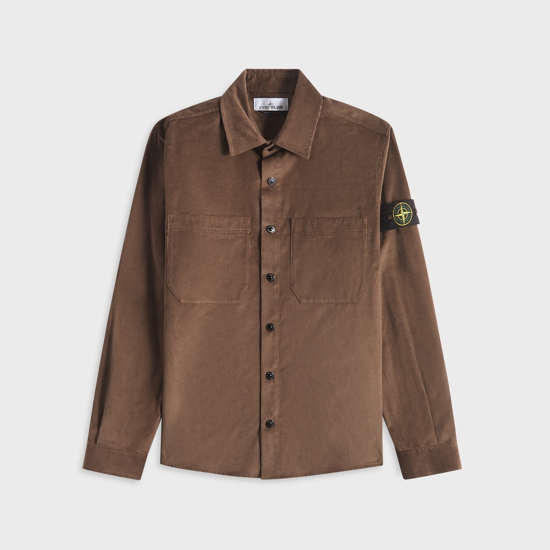 Stone Island Micro-Corduroy Overshirt - Umber