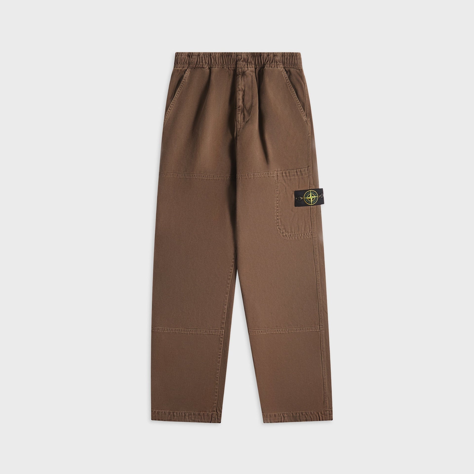 Stone Island Organic Panama Cotton Cargo Pants - Umber