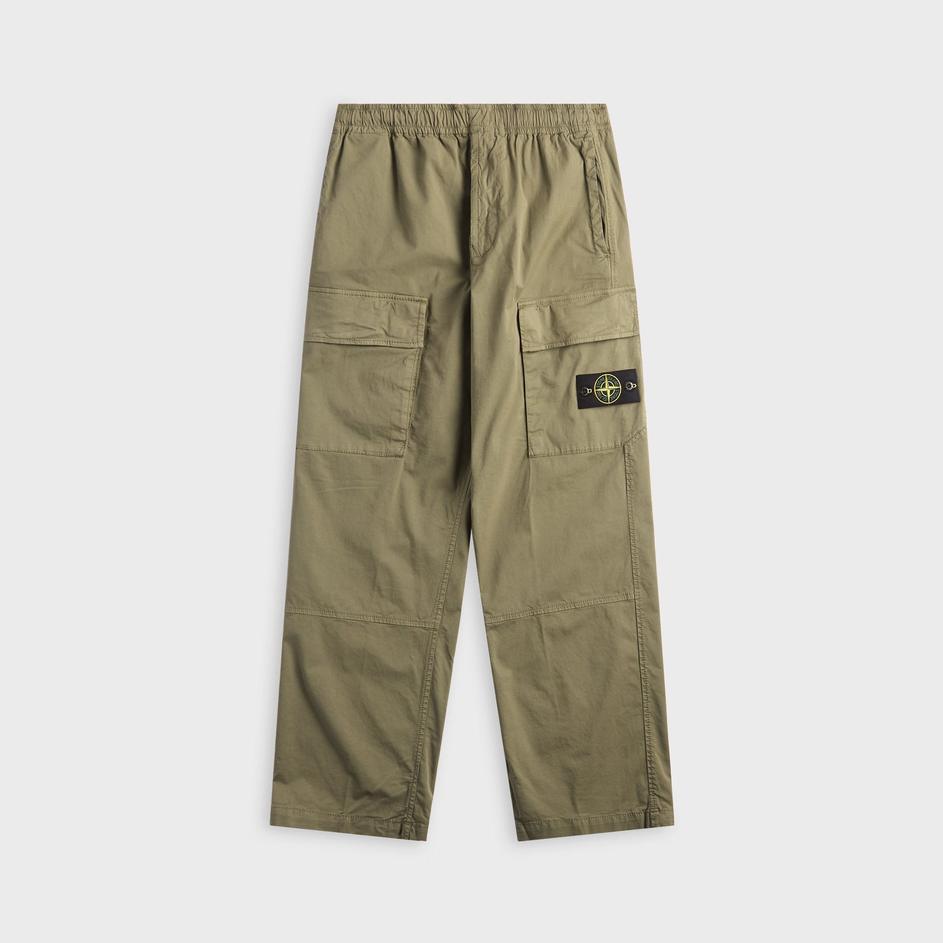 Stone Island Stretch Organic Cotton Twill Cargo Trousers - Military Green