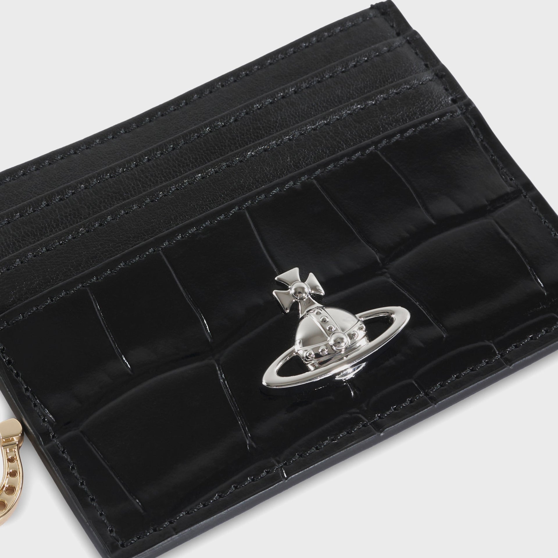 Vivienne Westwood Card Holder With Charms - Black