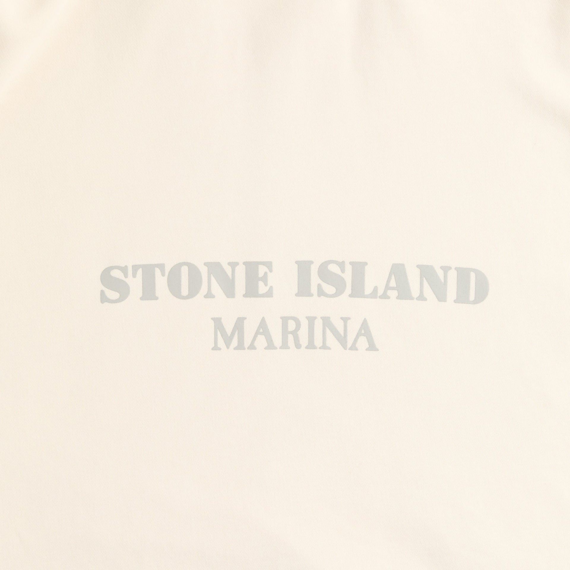 Stone Island Marina Cotton Fleece Hooded Sweatshirt - Ivory