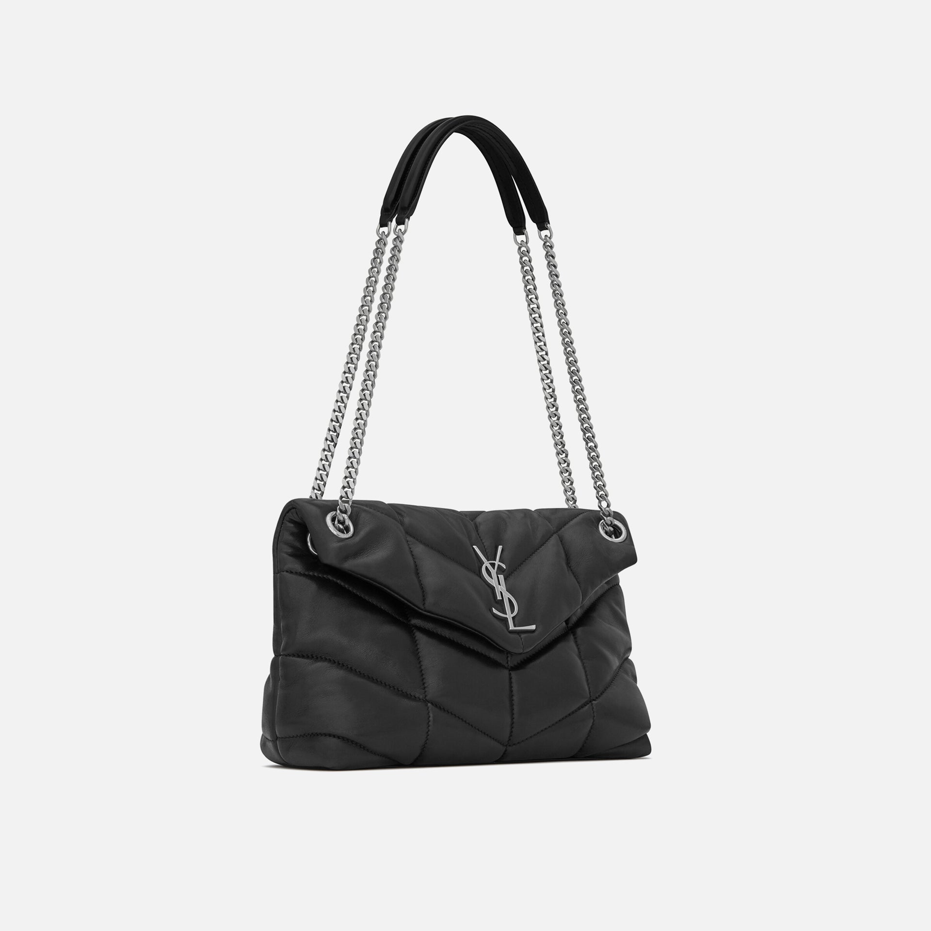 Saint Laurent YSL Puffer S Bag - Nero / Silver Hardware