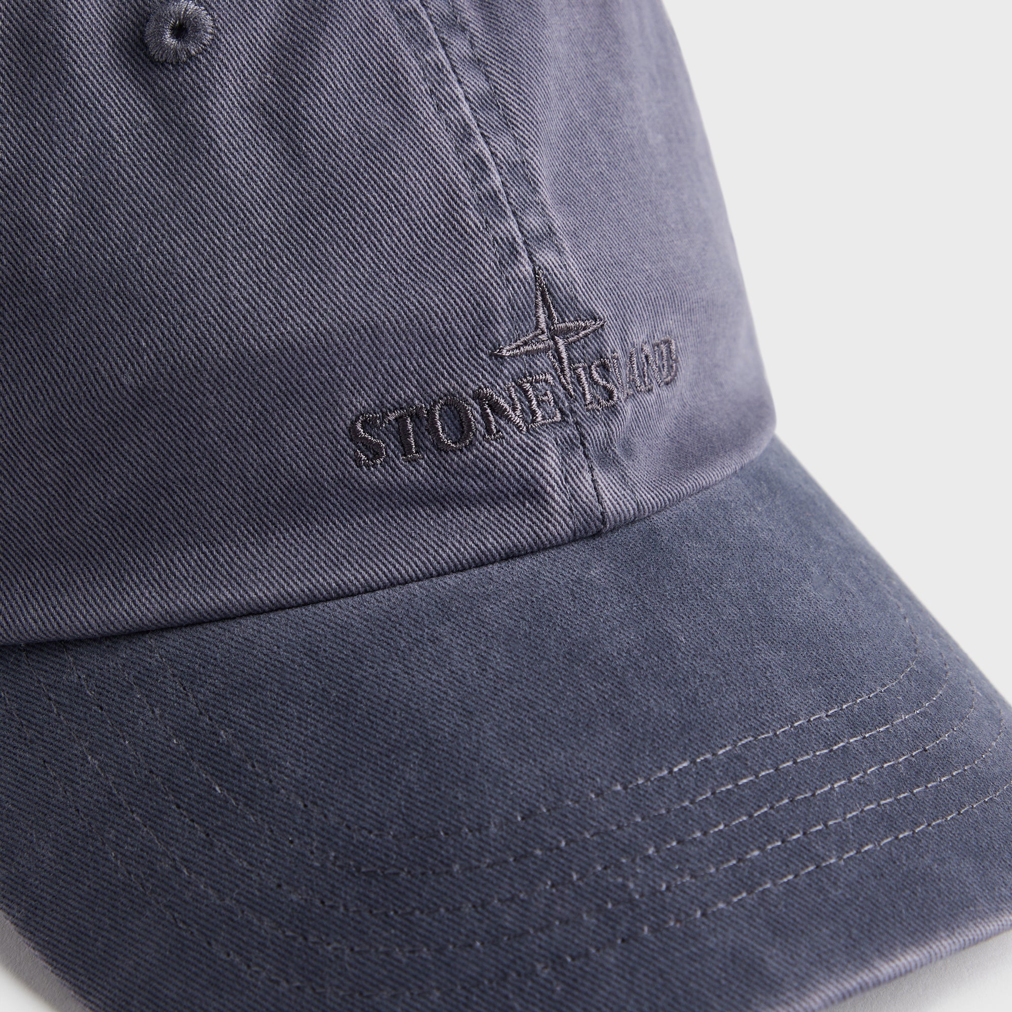 Stone Island Brushed Cotton Gabardine Cap - Blue / Grey – Kith