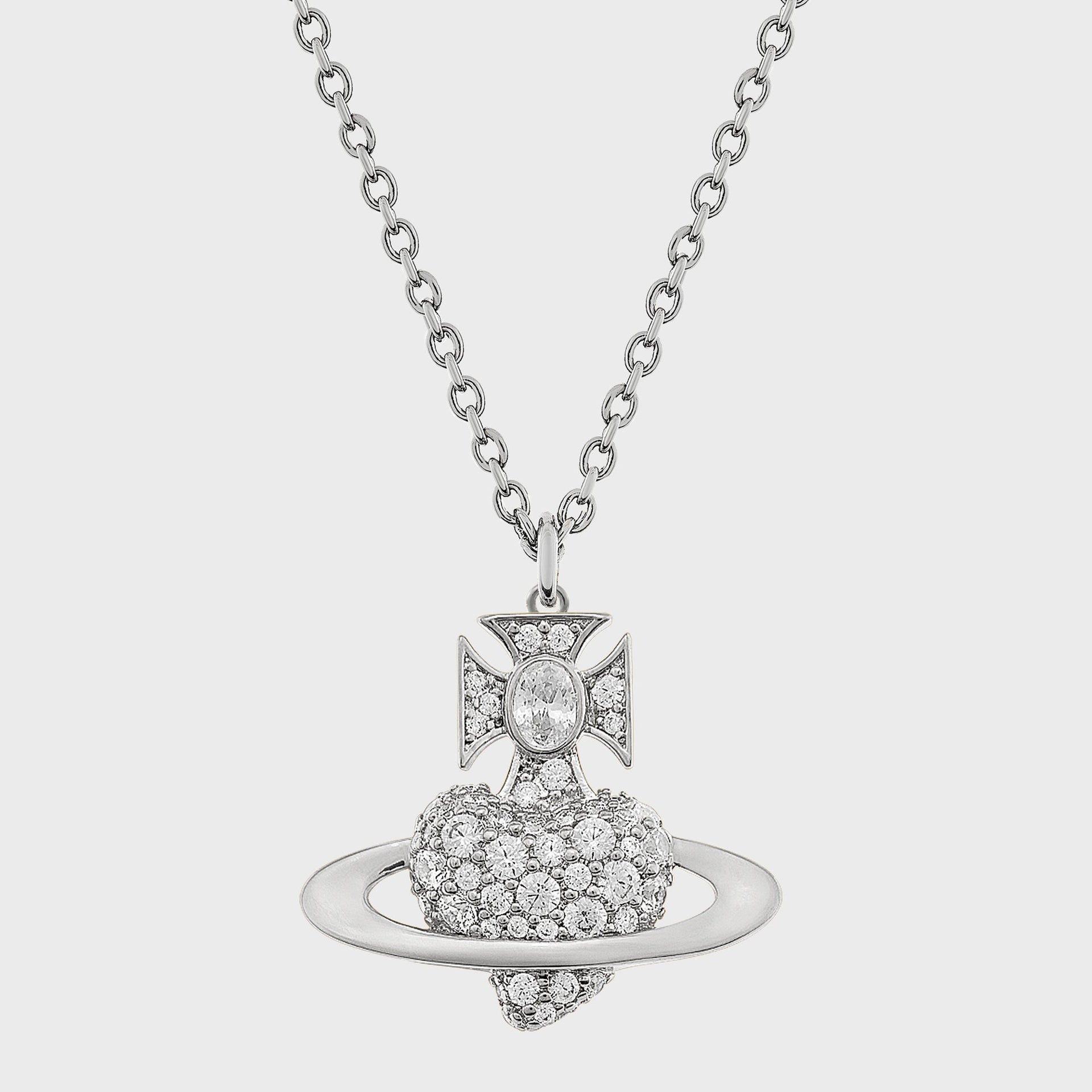 Vivienne Westwood Valentine's Agnatha Bas Relief Pendant Necklace - Silver