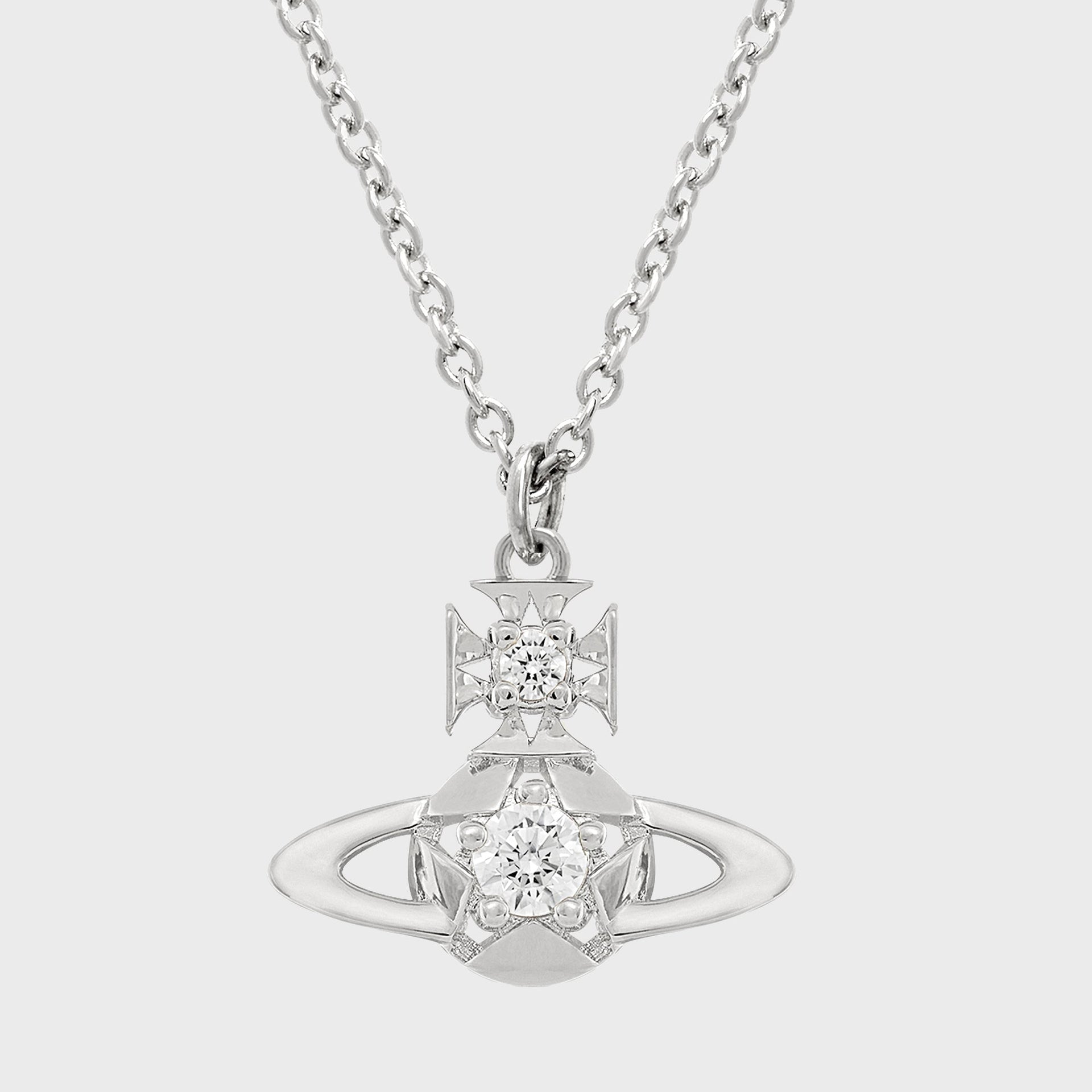 Vivienne Westwood Lee Orb Pendant - Platinum / White