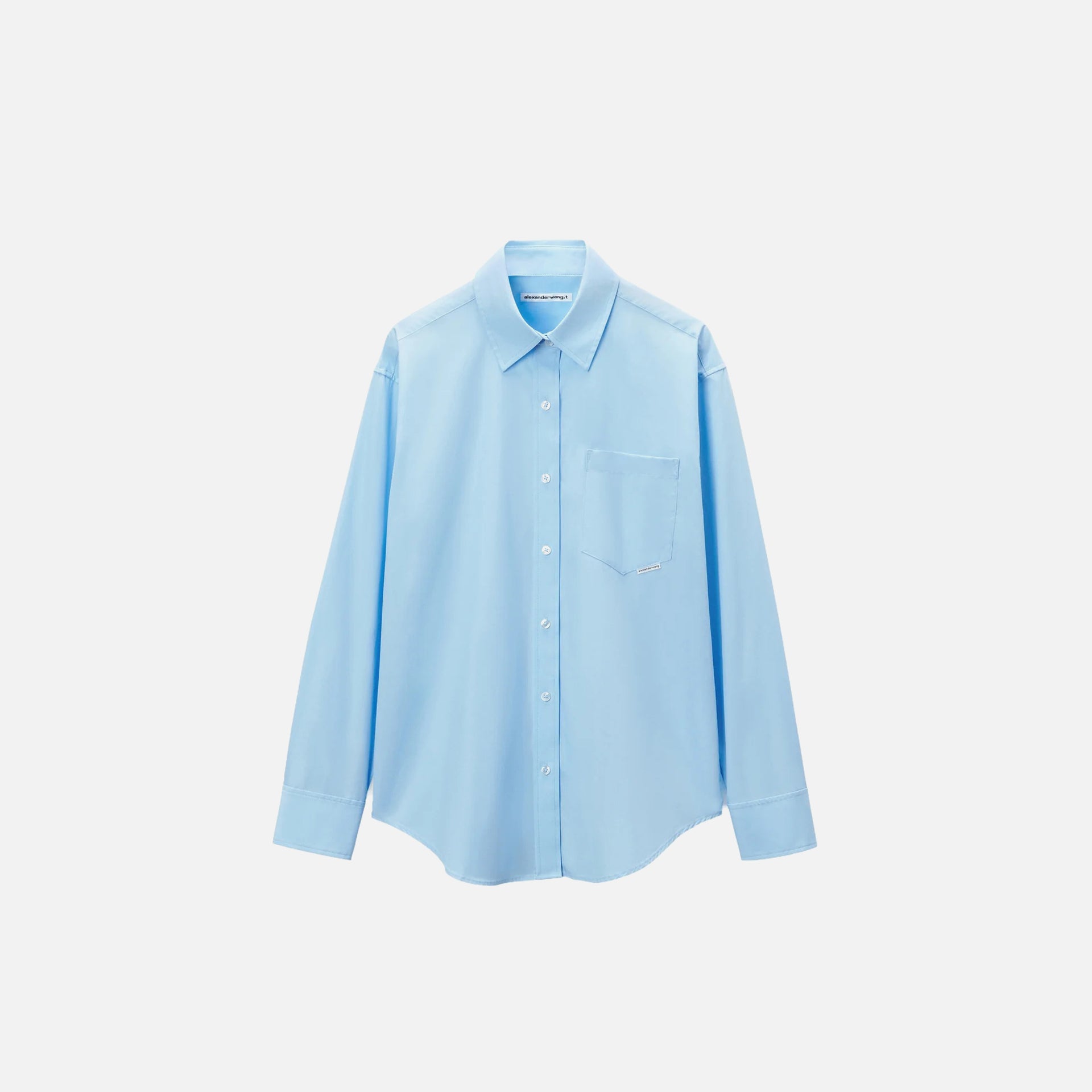 T by Alexander Wang Boyfriend Shirt With Logo - Blue