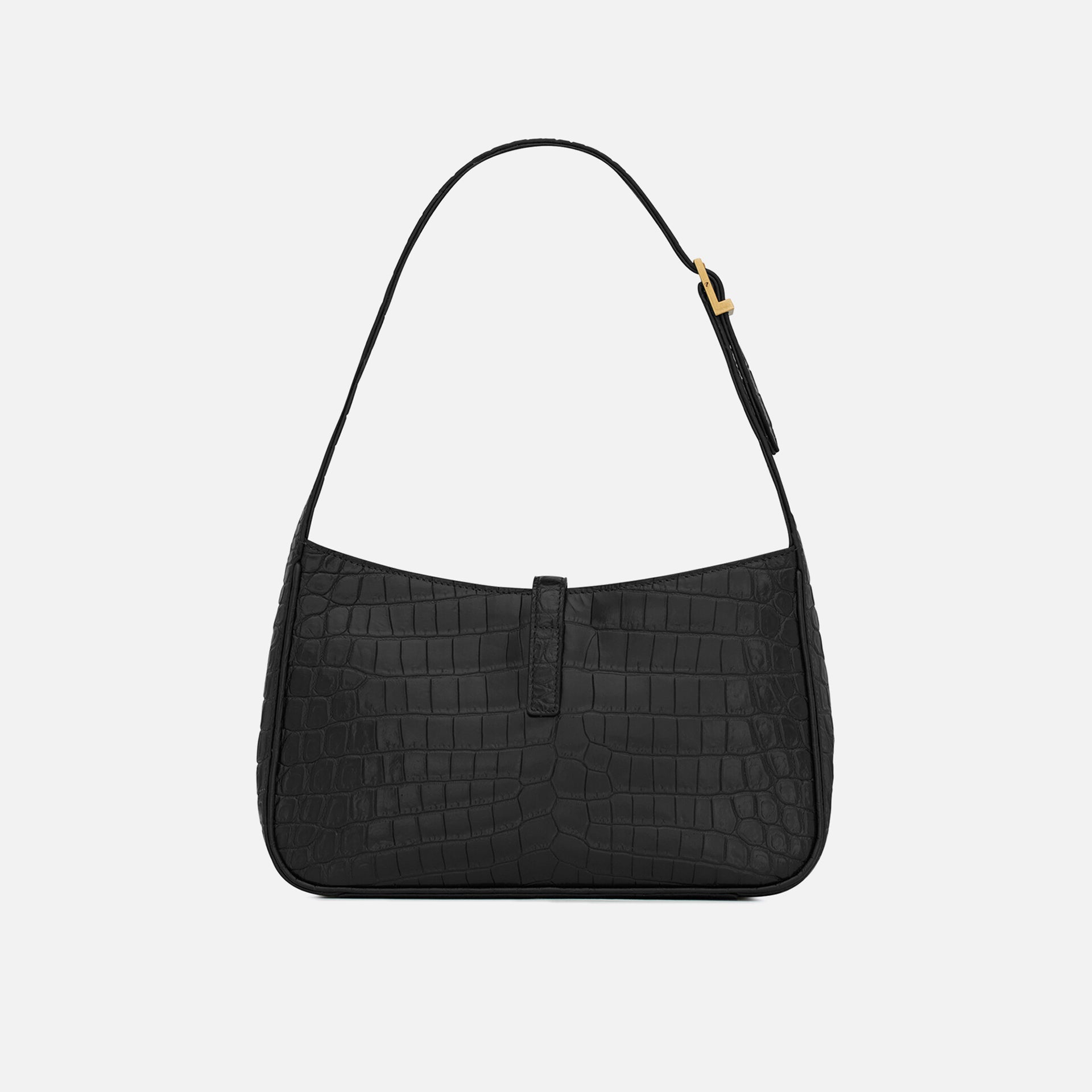 Saint Laurent YSL Le 5A7 Bag Croc Print - Nero