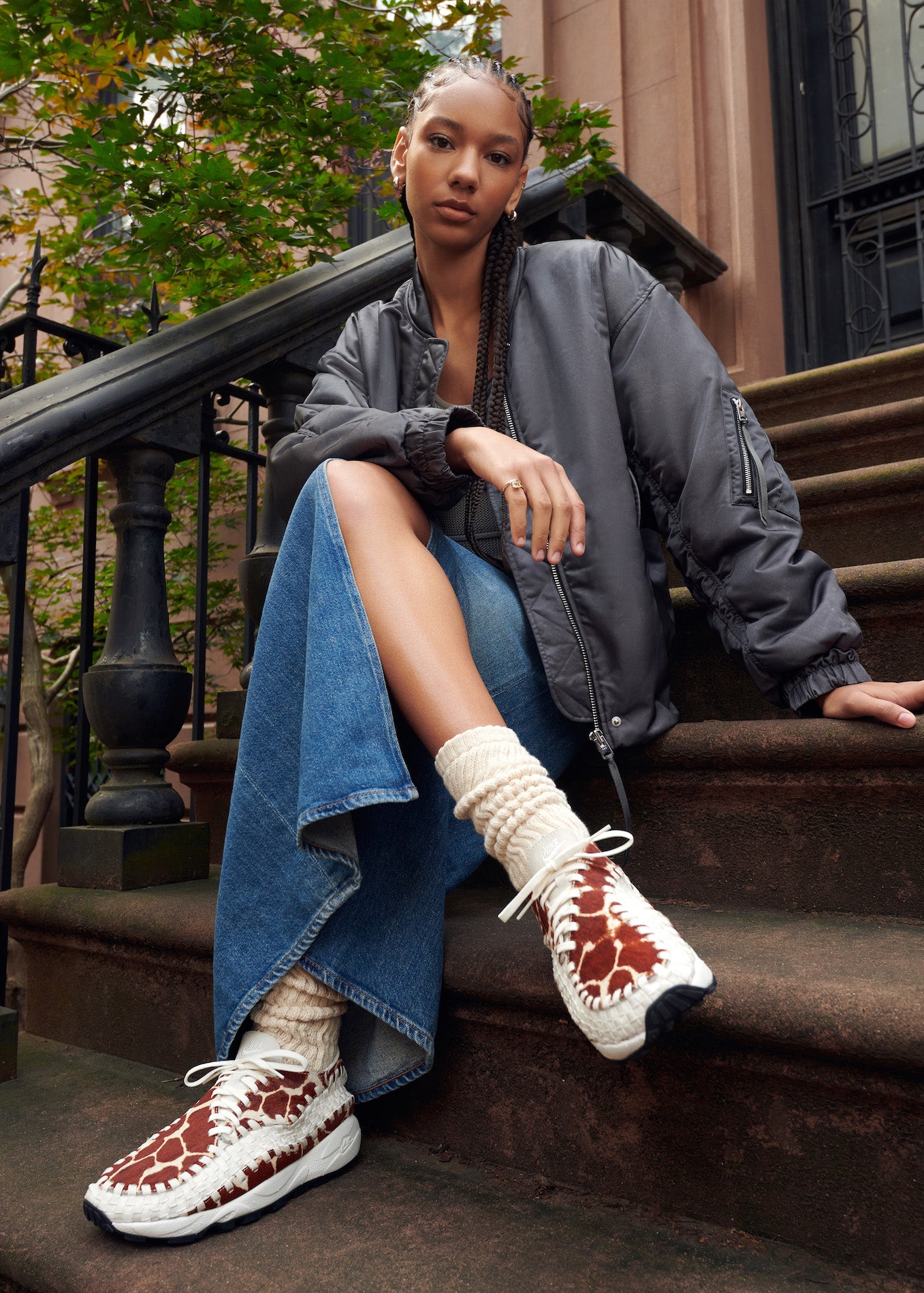 Kith Editorial for Nike WMNS Air Footscape Woven “Cow Print”