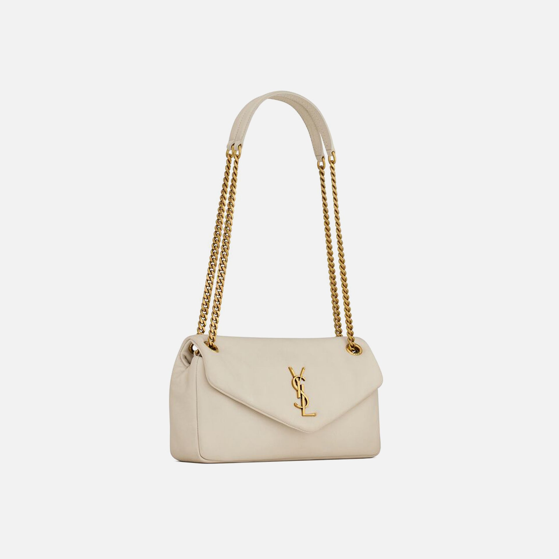 Saint Laurent YSL Calypso Puff Bag - Crema Soft