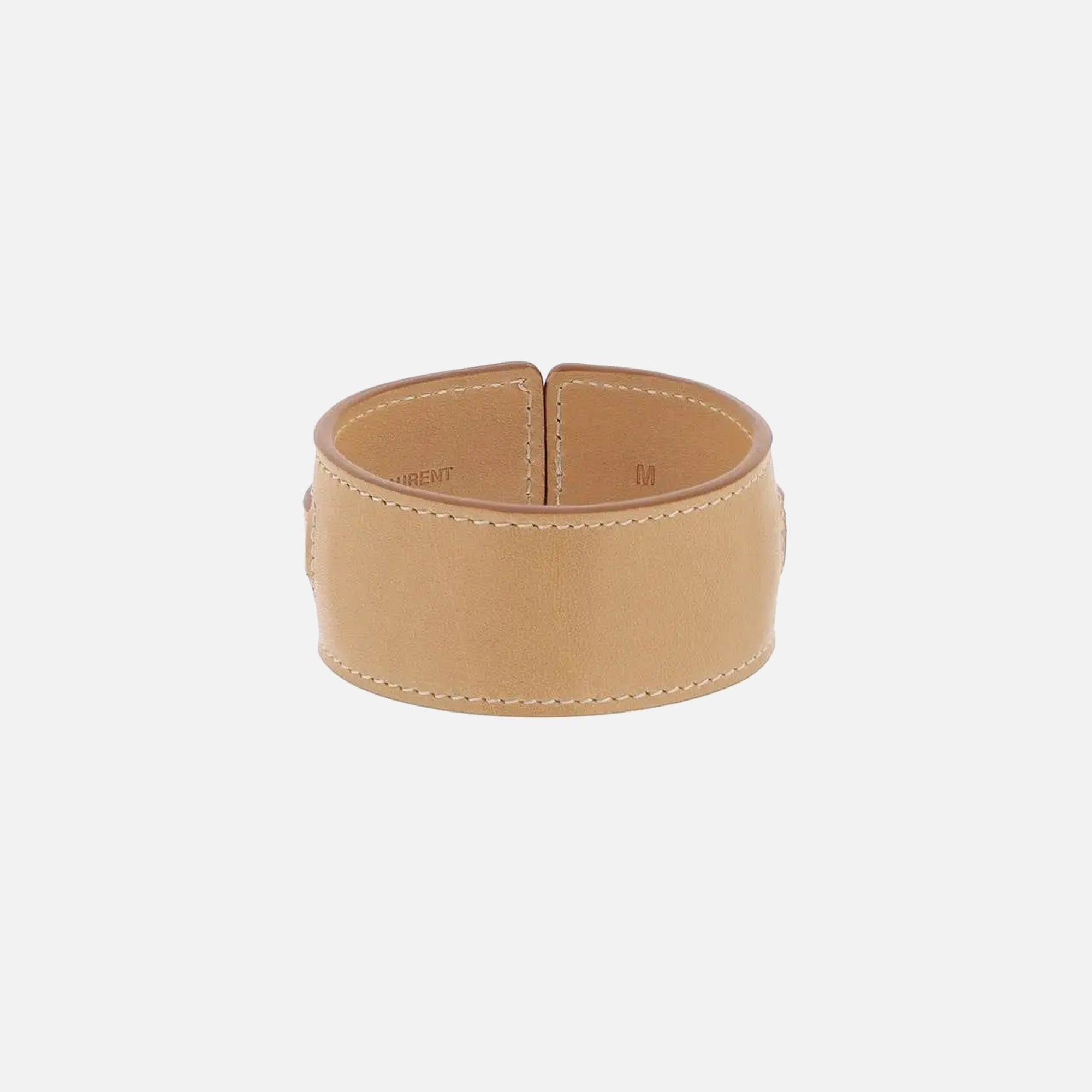 Saint Laurent YSL Leather Bracelet - Vintage Brown Gold – Kith