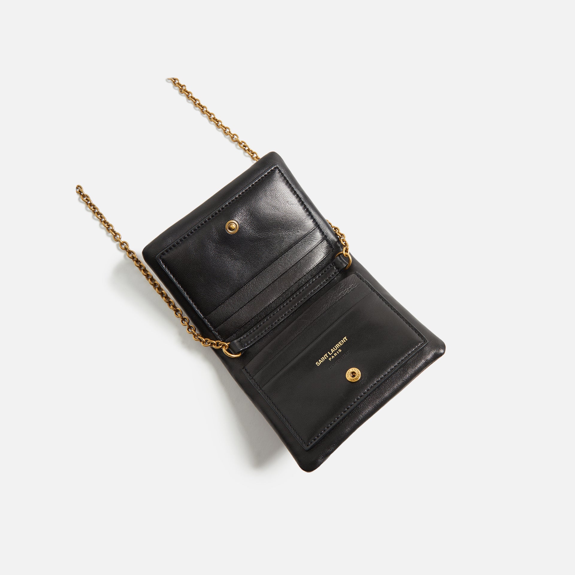 Saint Laurent YSL Wallet With Chain - Nero