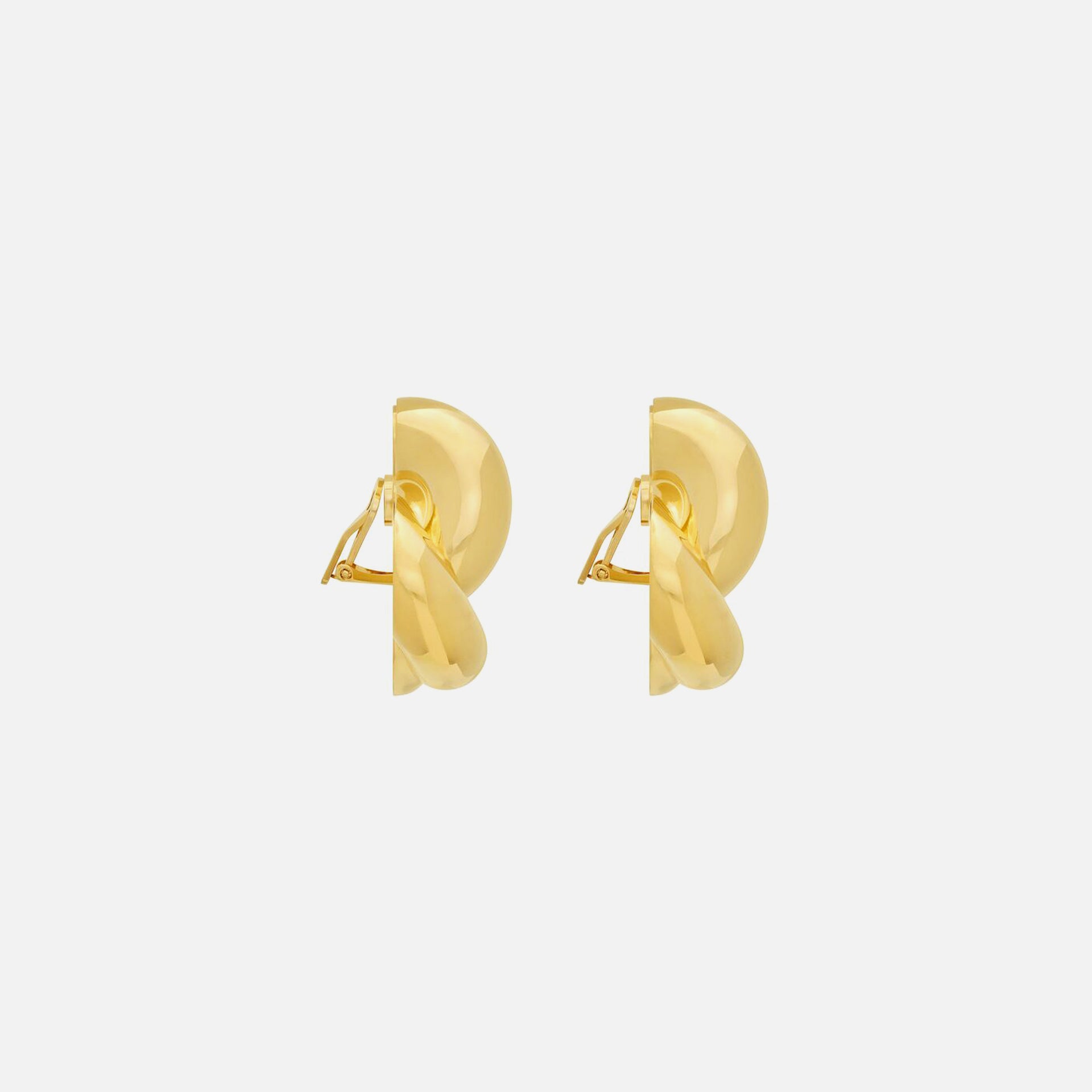 Saint Laurent Oversized Knot Earrings - Gold