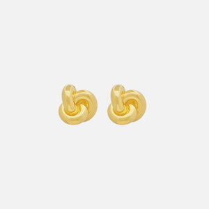 Saint Laurent Oversized Knot Earrings - Gold