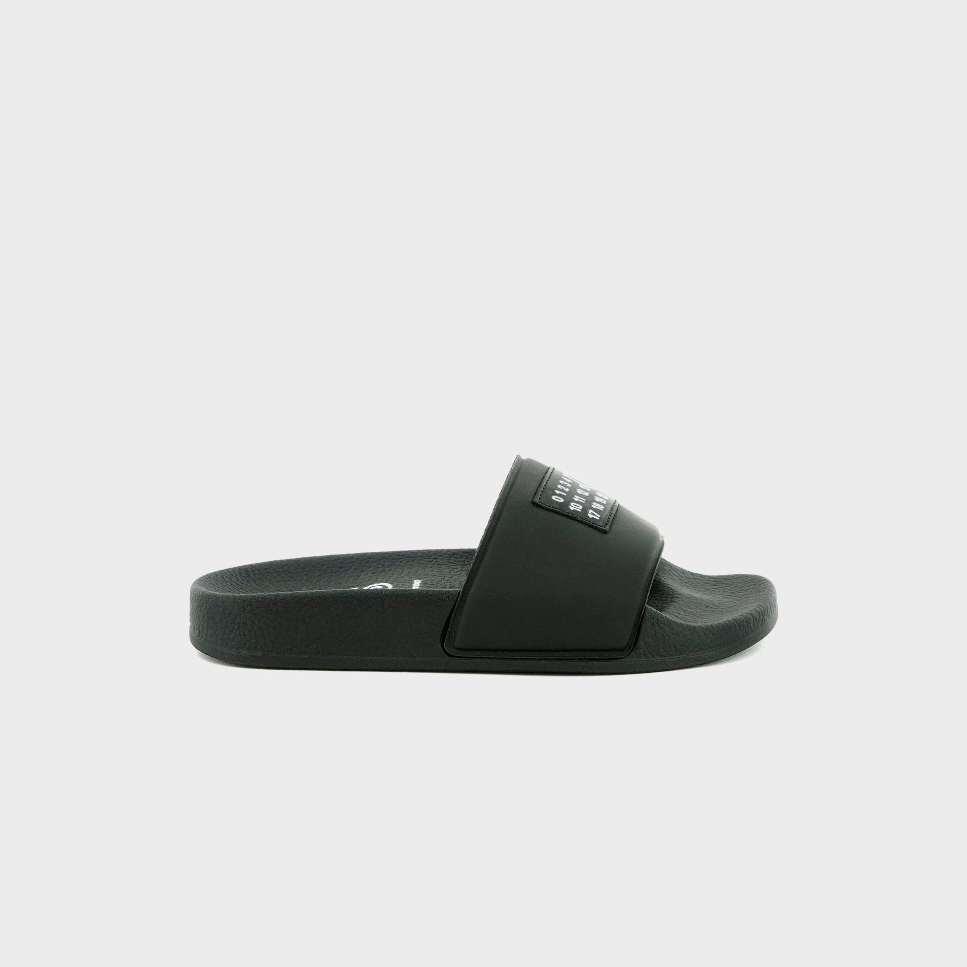 MM6 Maison Margiela Kids PVC Pool Slides - Black
