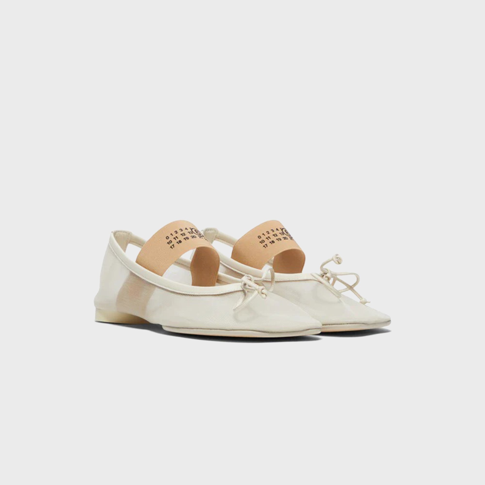 MM6 Maison Margiela Anatomic Numeric Ballerina - Bleached