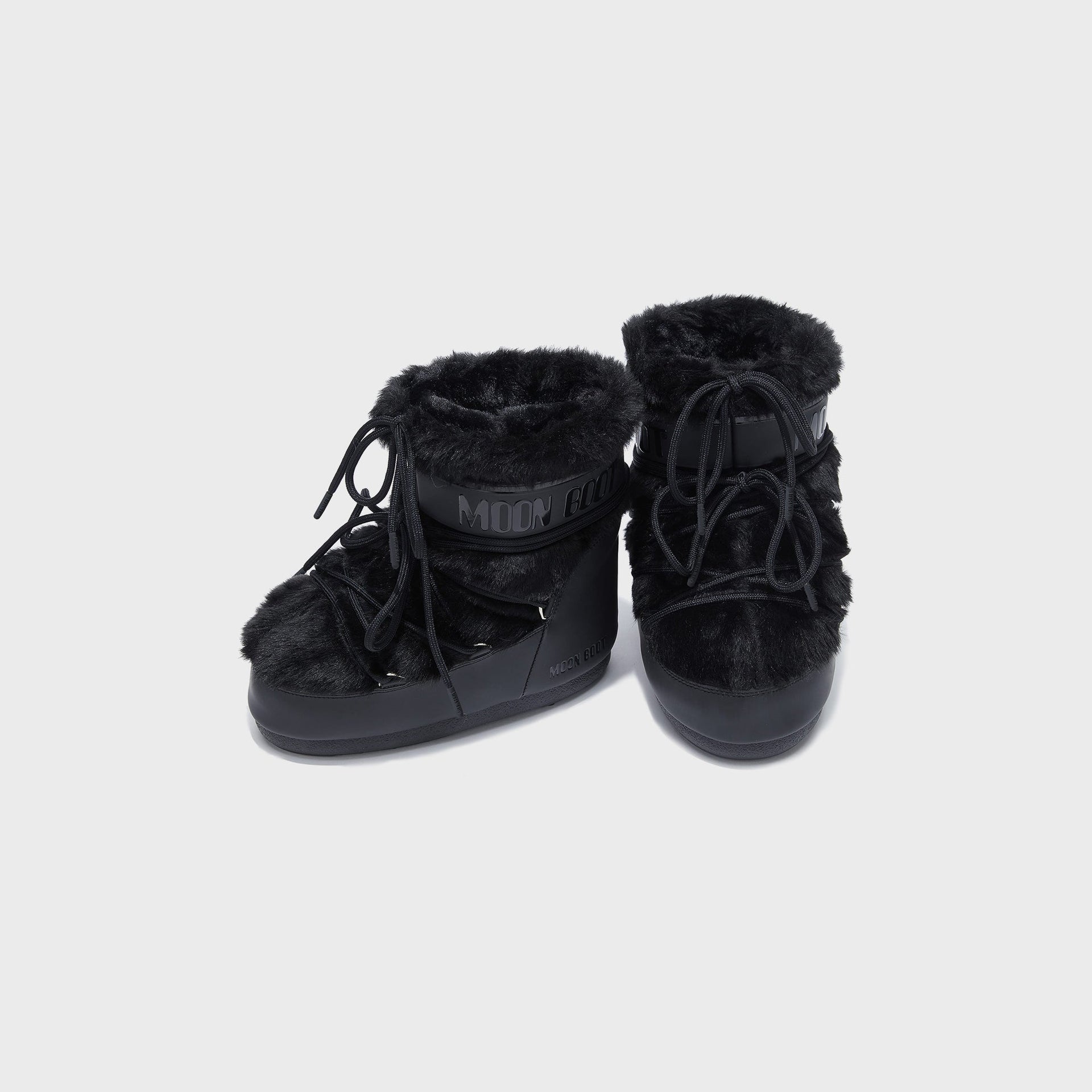 Moon Boot WMNS Icon Low Faux Fur Boots - Black