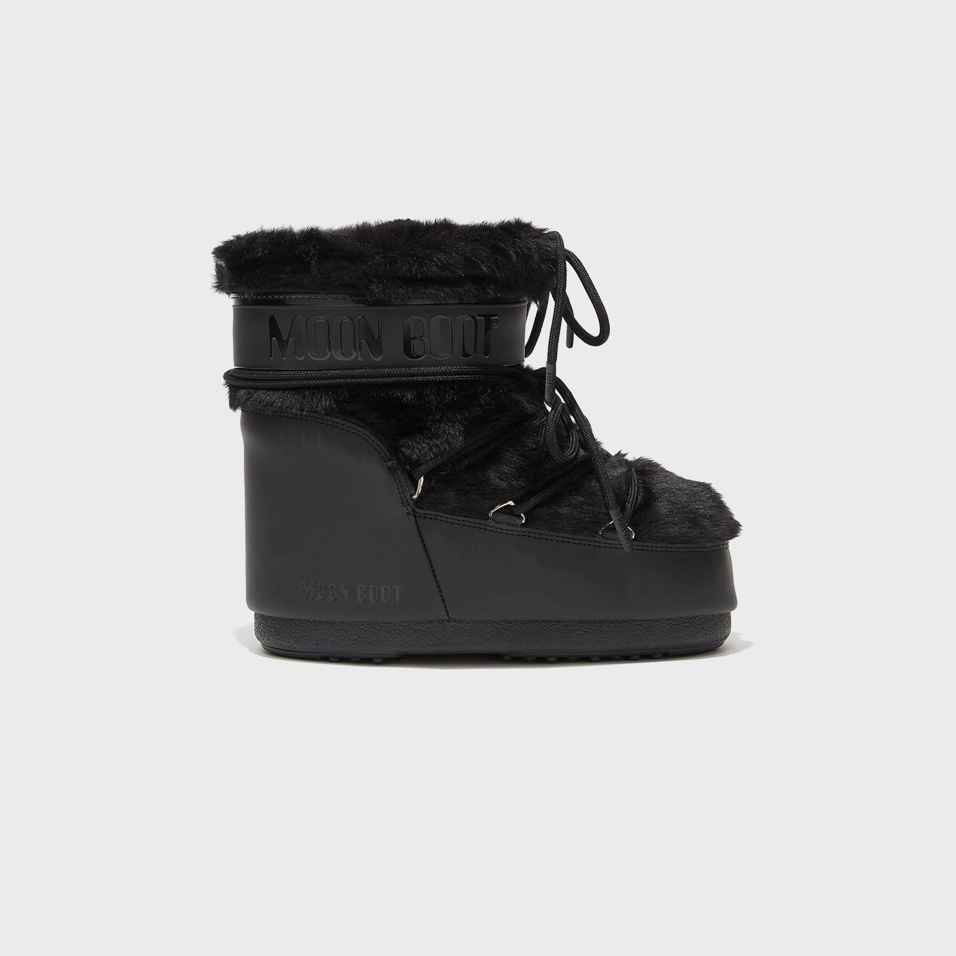 Moon Boot WMNS Icon Low Faux Fur Boots - Black