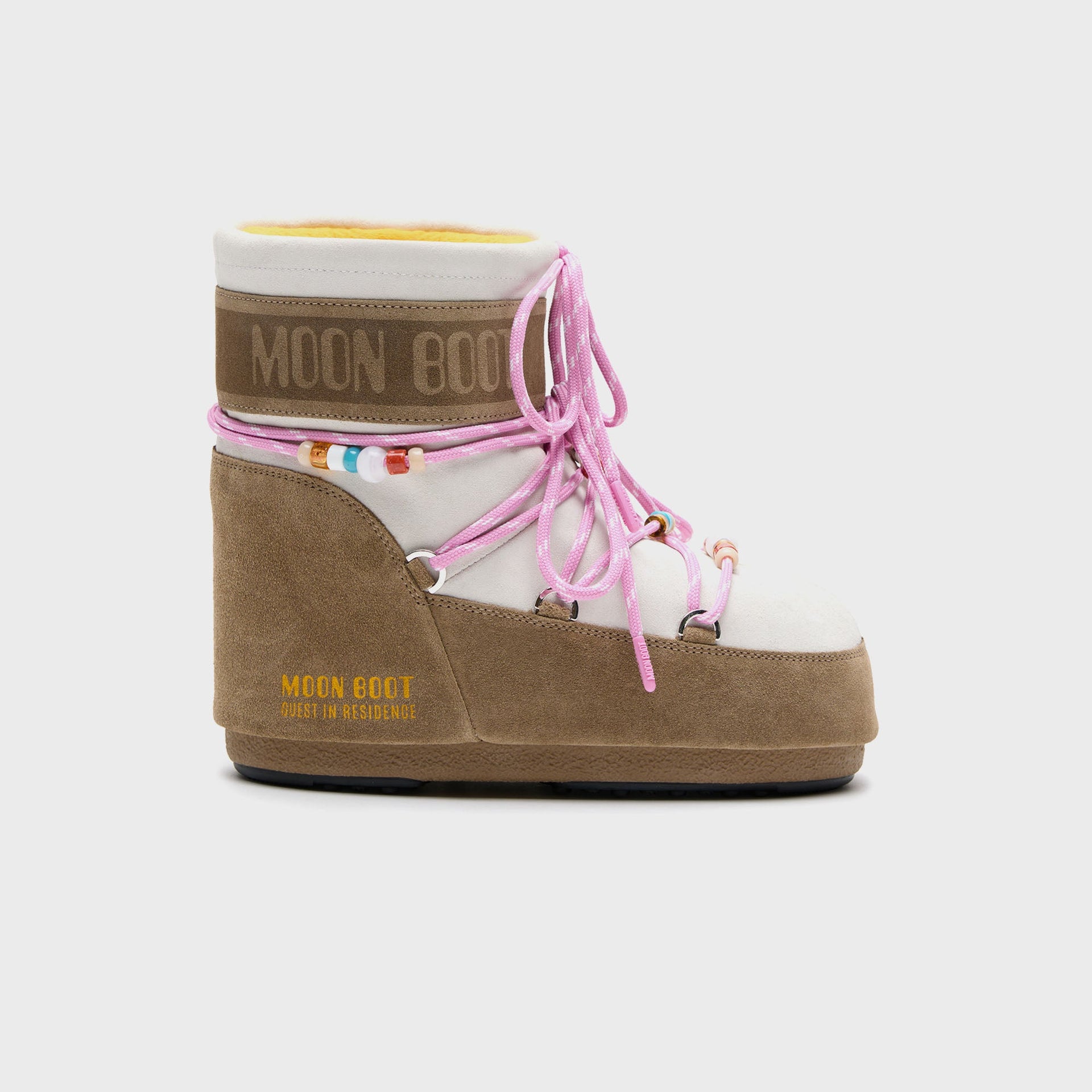 Moon Boot x Guest In Residence WMNS Beaded Suede Boots - Honey / White Sand