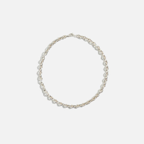 Greg Yuna Thick Umlaut Link Necklace - Silver