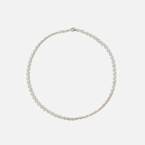 Thin Silver Umlaut Link Necklace